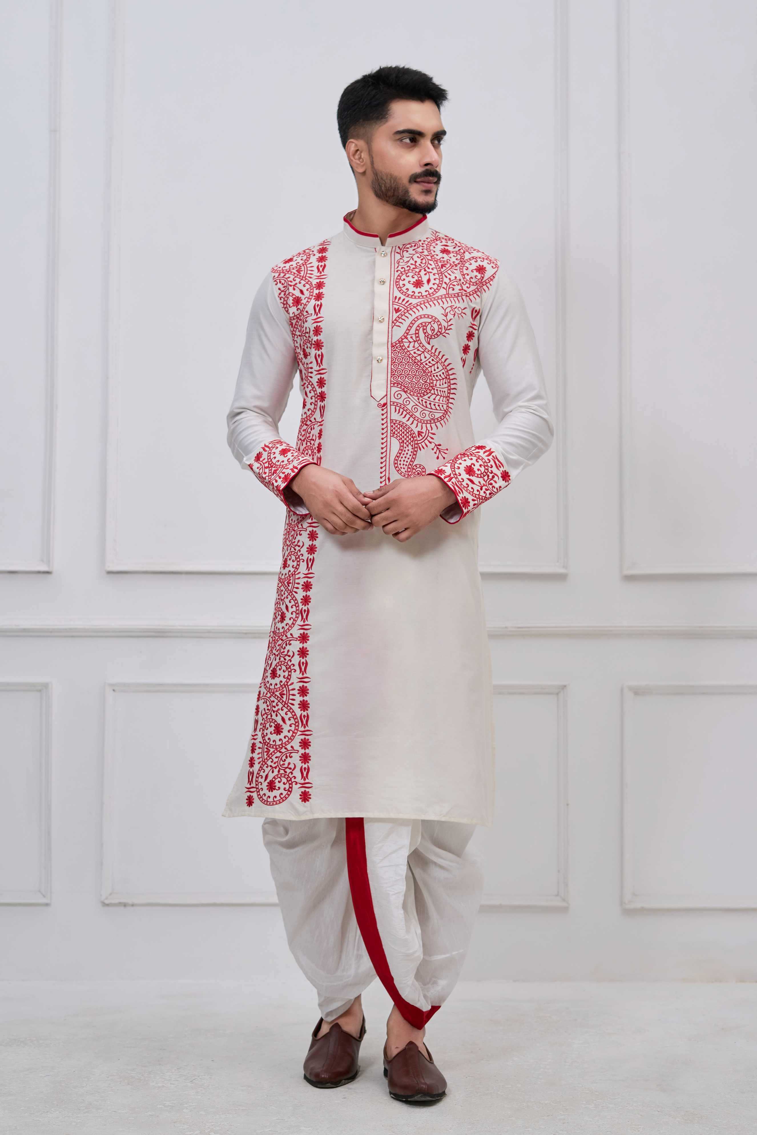 YNF Wholesale Viscose Bengali Dhoti Kurta Pyjama RIN223 series-3695-to-3699 | Surat Manufacturer