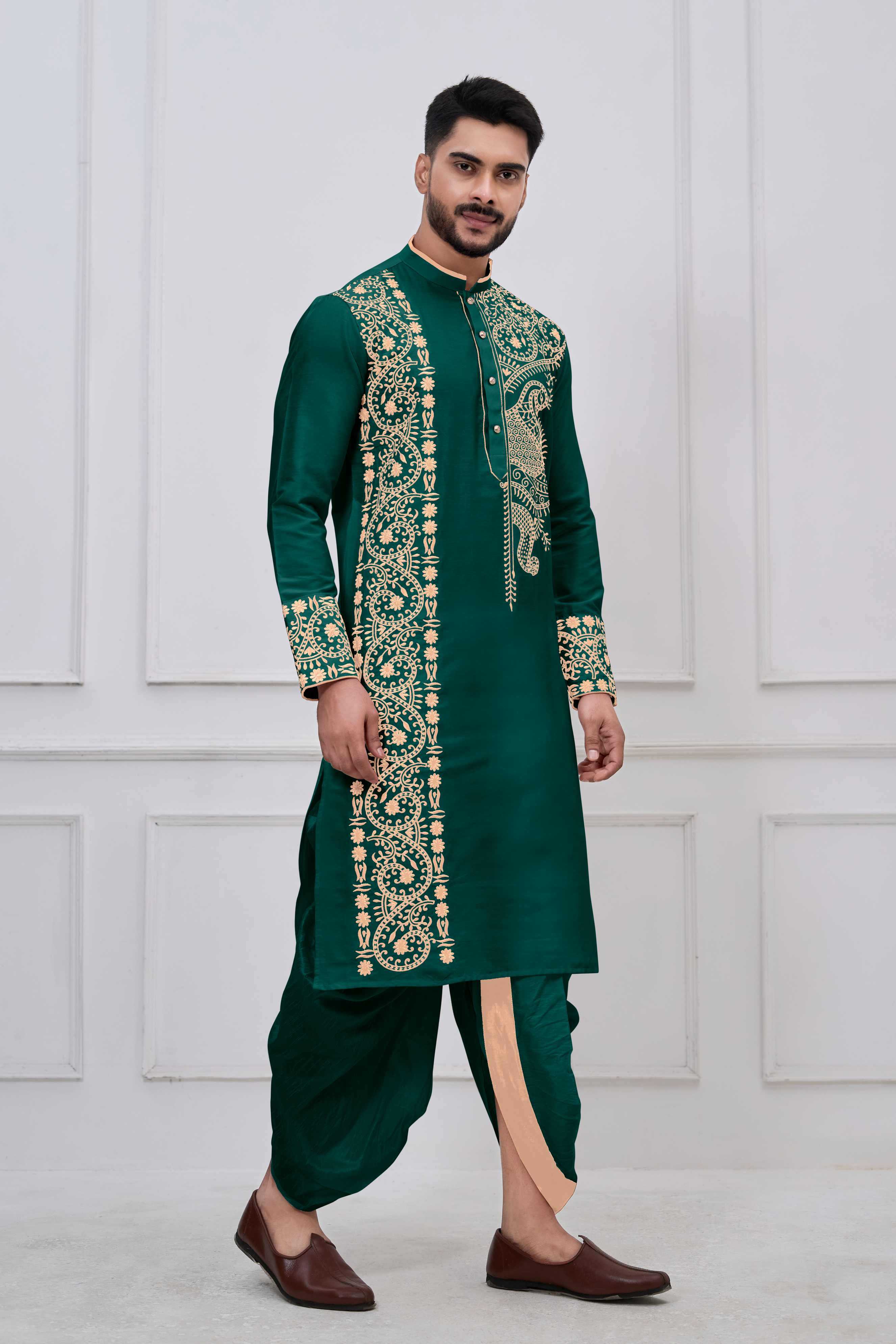 YNF Wholesale Viscose Bengali Dhoti Kurta Pyjama RIN223 series-3695-to-3699 | Surat Manufacturer