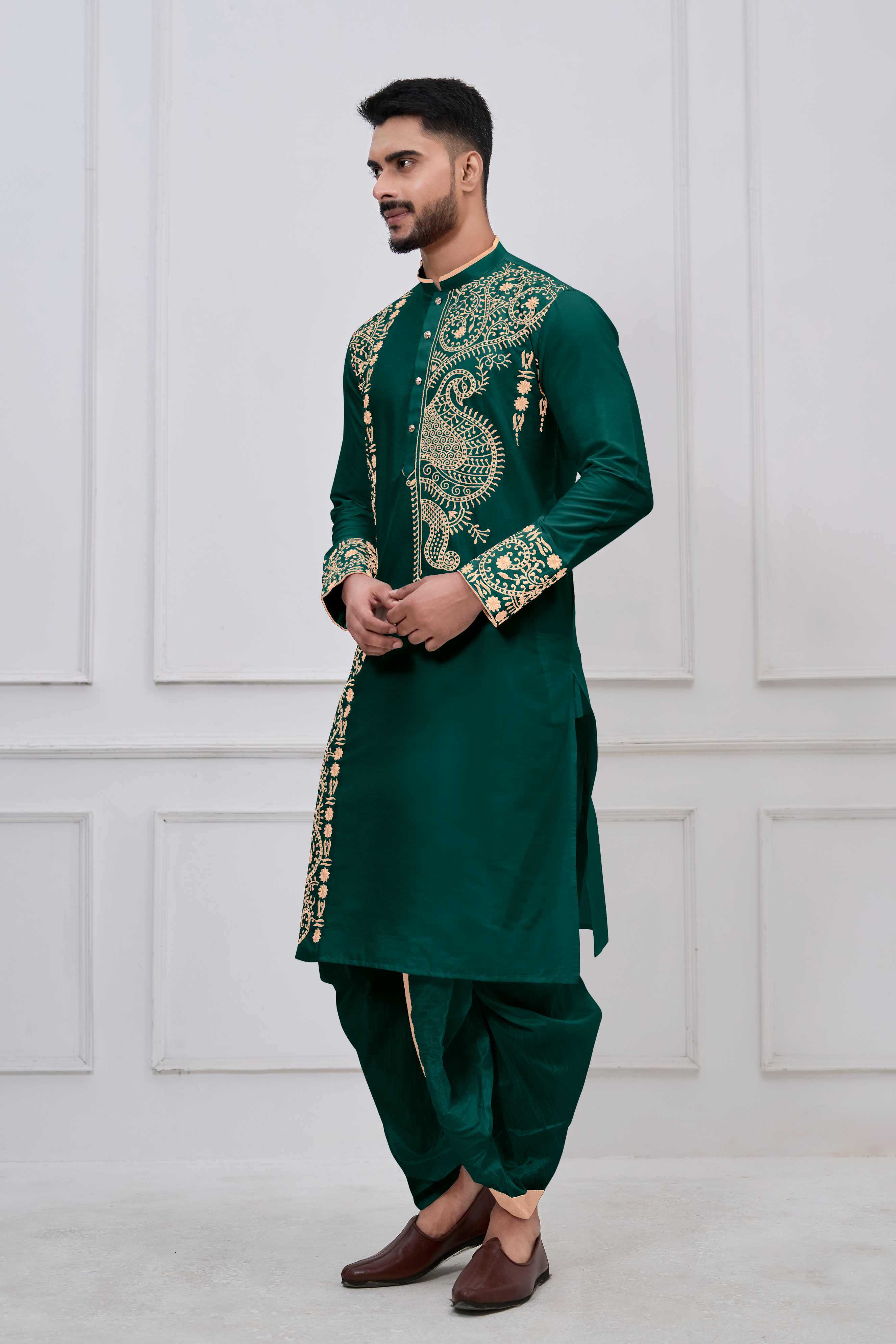 YNF Wholesale Viscose Bengali Dhoti Kurta Pyjama RIN223 series-3695-to-3699 | Surat Manufacturer