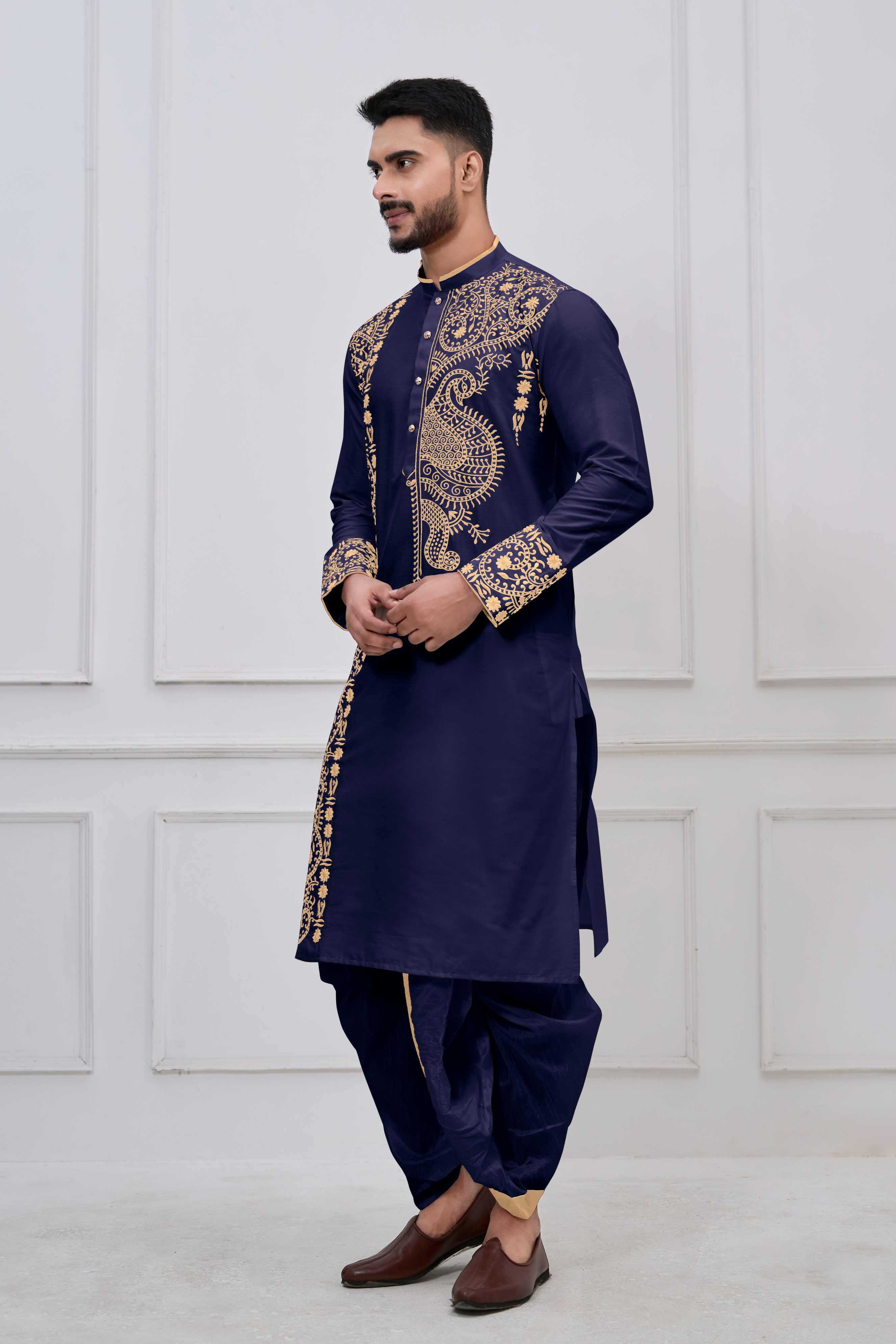 YNF Wholesale Viscose Bengali Dhoti Kurta Pyjama RIN223 series-3695-to-3699 | Surat Manufacturer