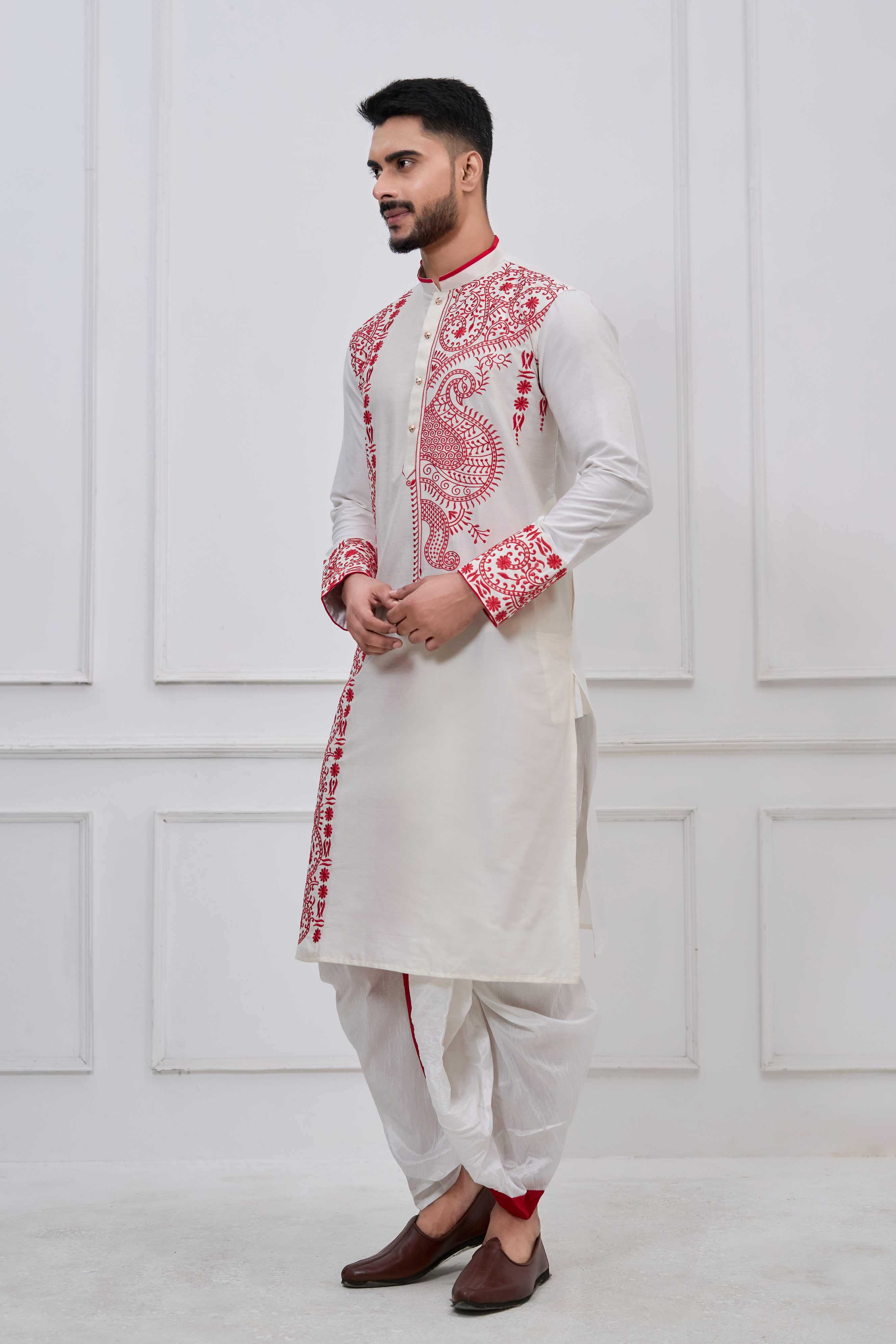 YNF Wholesale Viscose Bengali Dhoti Kurta Pyjama RIN223 series-3695-to-3699 | Surat Manufacturer