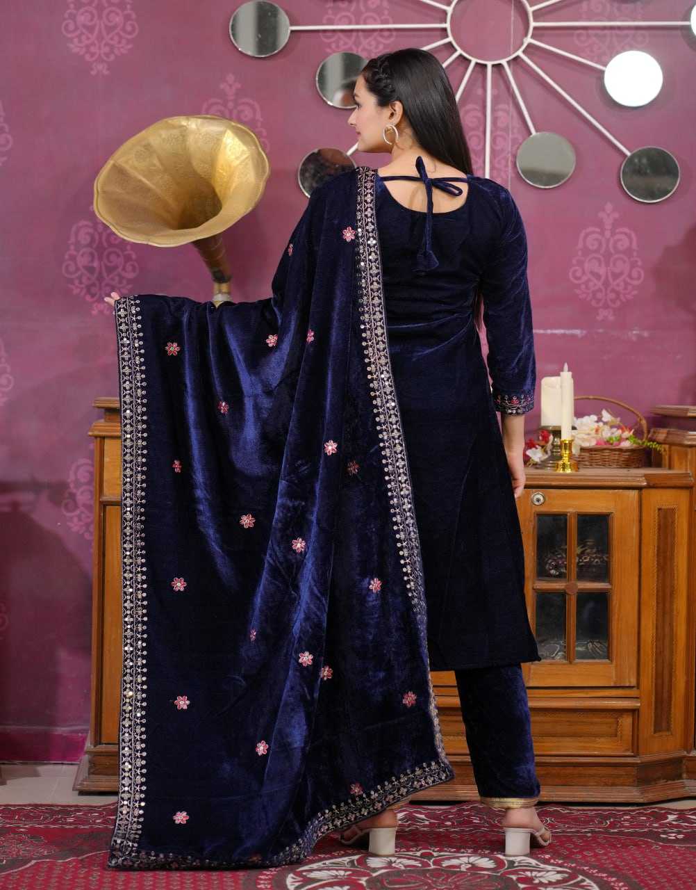 YNF Wholesale Viscose Velvet Suits RIN232 31 | Surat Manufacturer