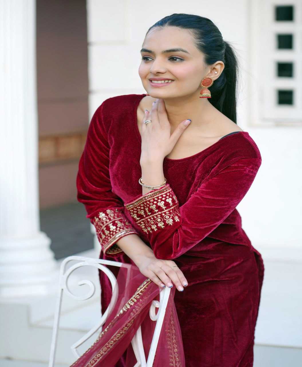 YNF Wholesale Viscose Velvet Suits RIN232 32 | Surat Manufacturer