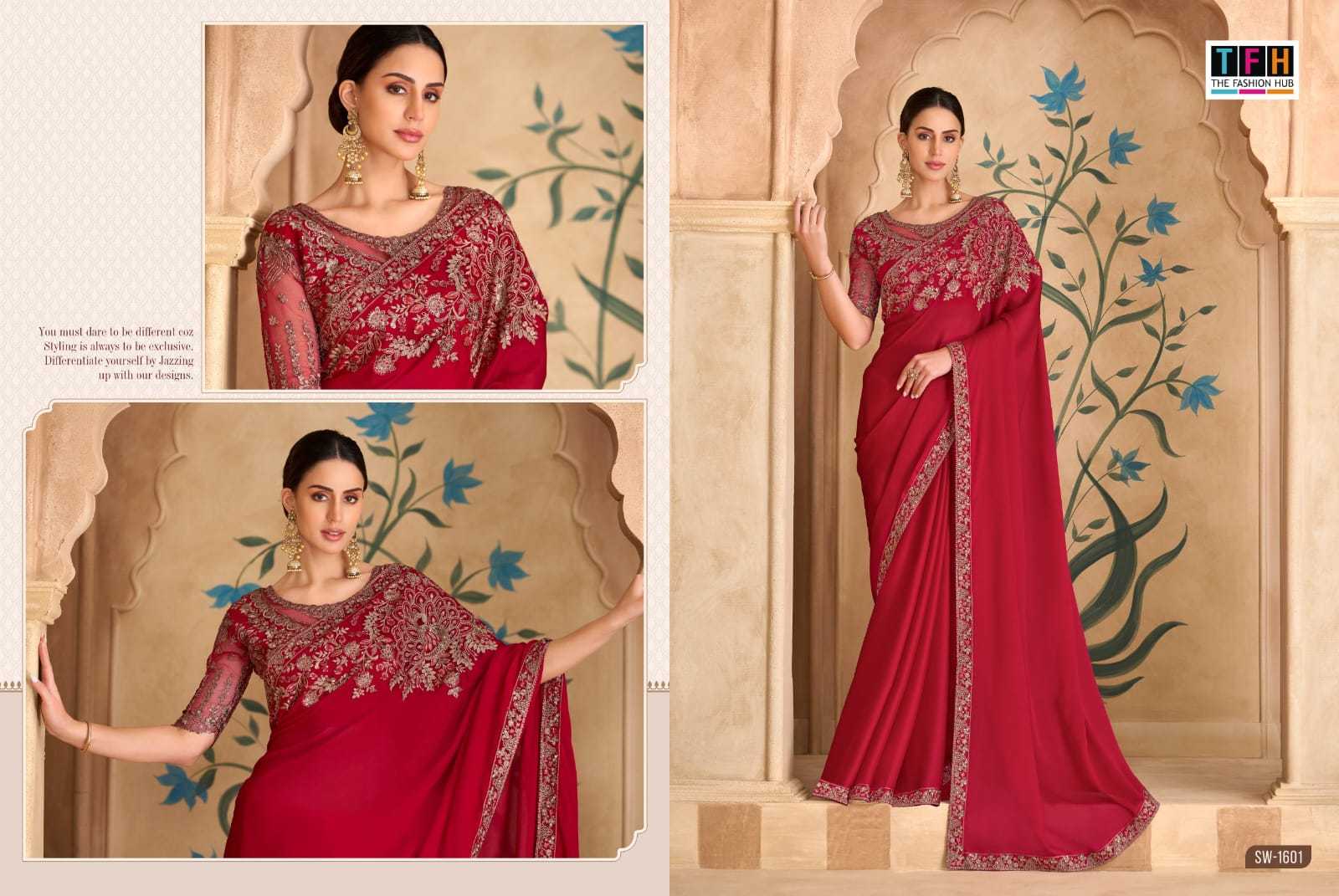YNF Wholesale Georgette Fancy Sarees  | Surat Manufacturer
