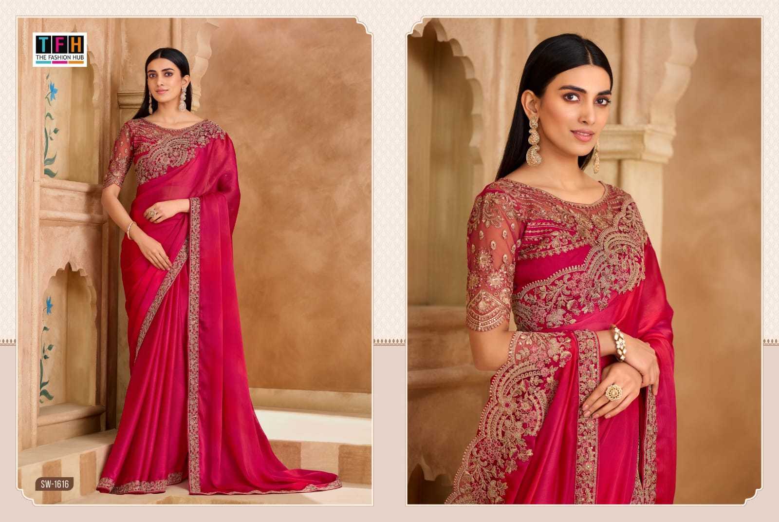 YNF Wholesale Georgette Fancy Sarees  | Surat Manufacturer