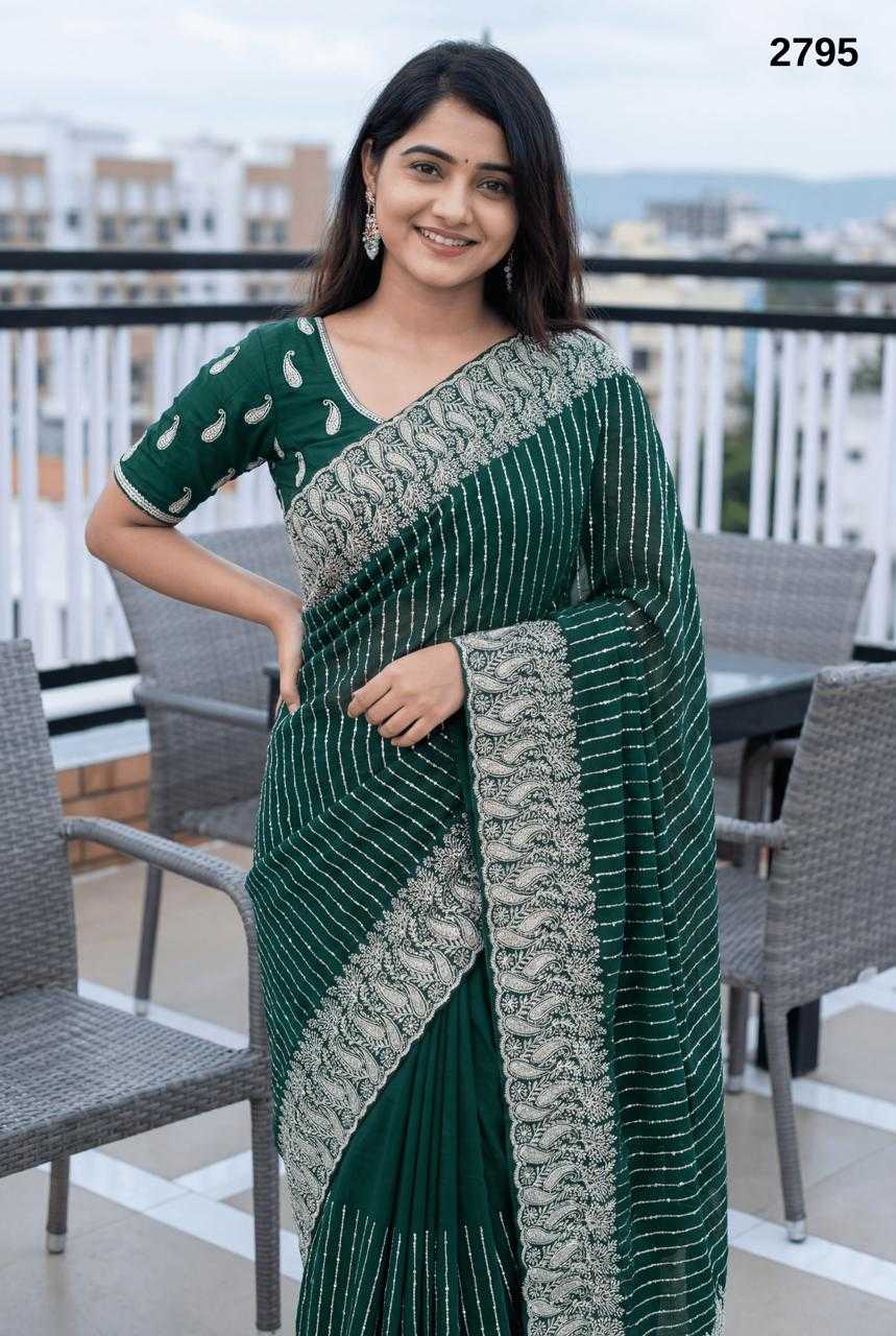 YNF Wholesale Vichitra Silk Zari Border Silk Sarees  | Surat Manufacturer