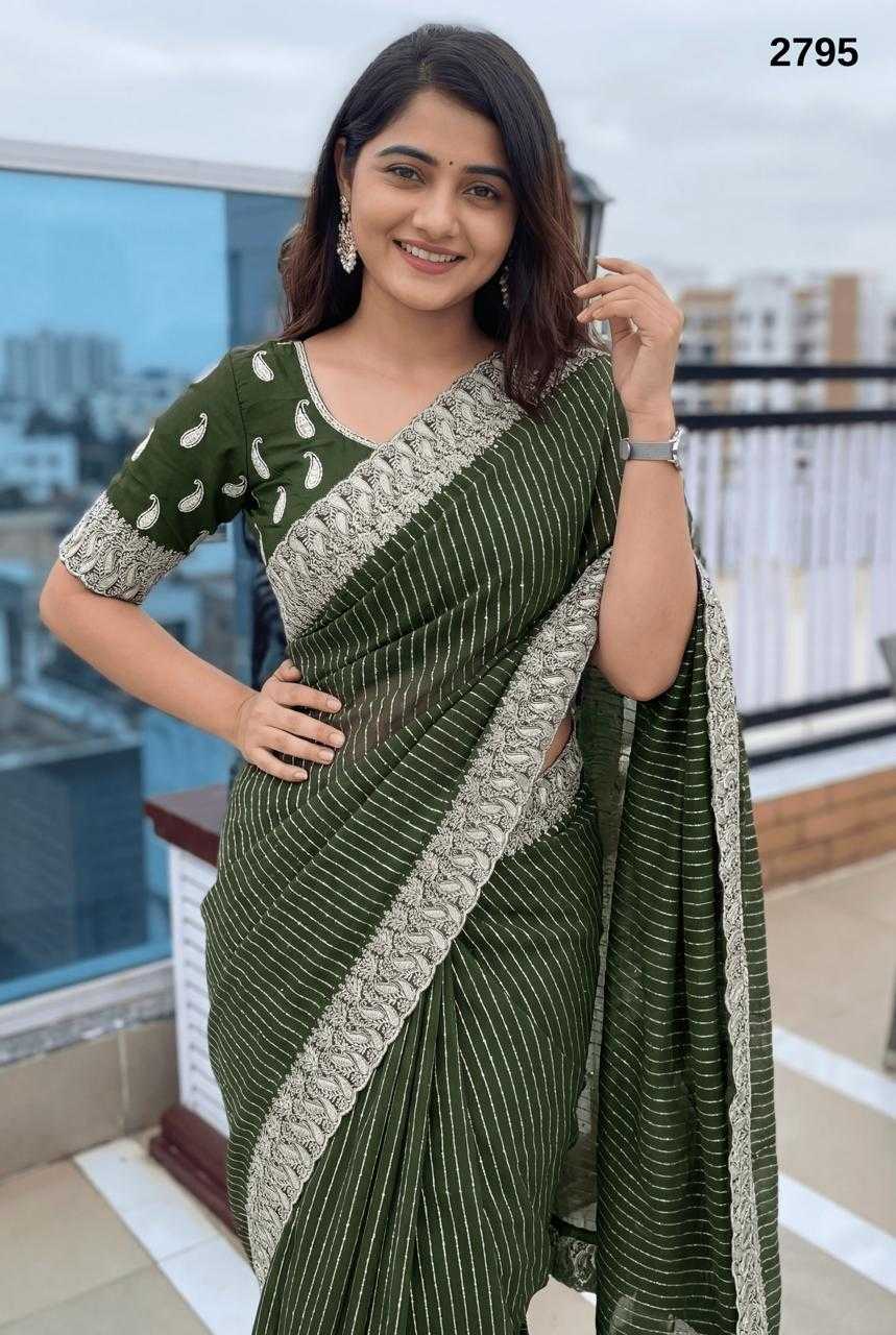 YNF Wholesale Vichitra Silk Zari Border Silk Sarees  | Surat Manufacturer