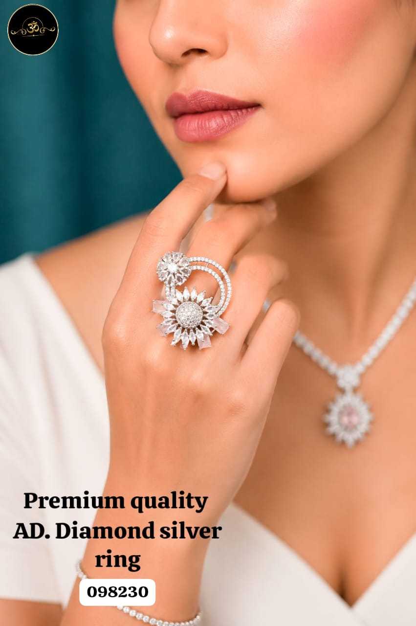 YNF Wholesale AD Diamond Diamond Rings  | Surat Manufacturer