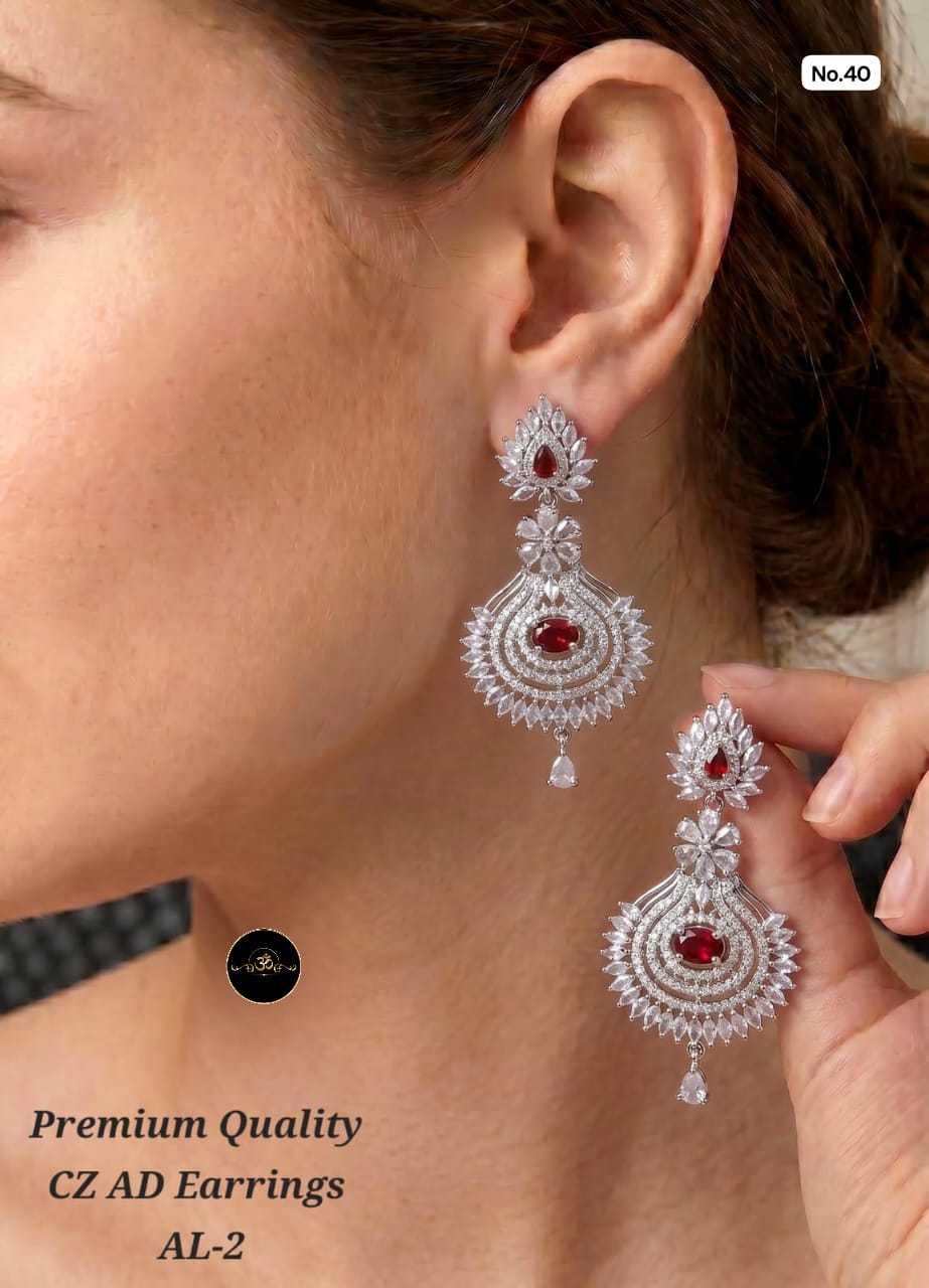 YNF Wholesale AD Diamond Fancy Earrings  | Surat Manufacturer
