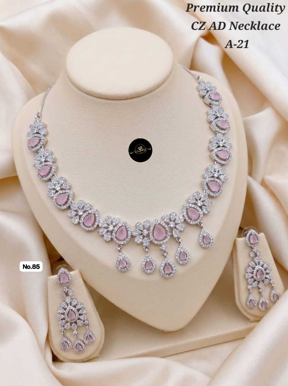 YNF Wholesale AD Diamond Fancy Mala Necklaces  | Surat Manufacturer