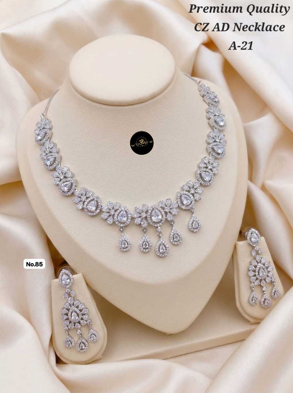 YNF Wholesale AD Diamond Fancy Mala Necklaces  | Surat Manufacturer