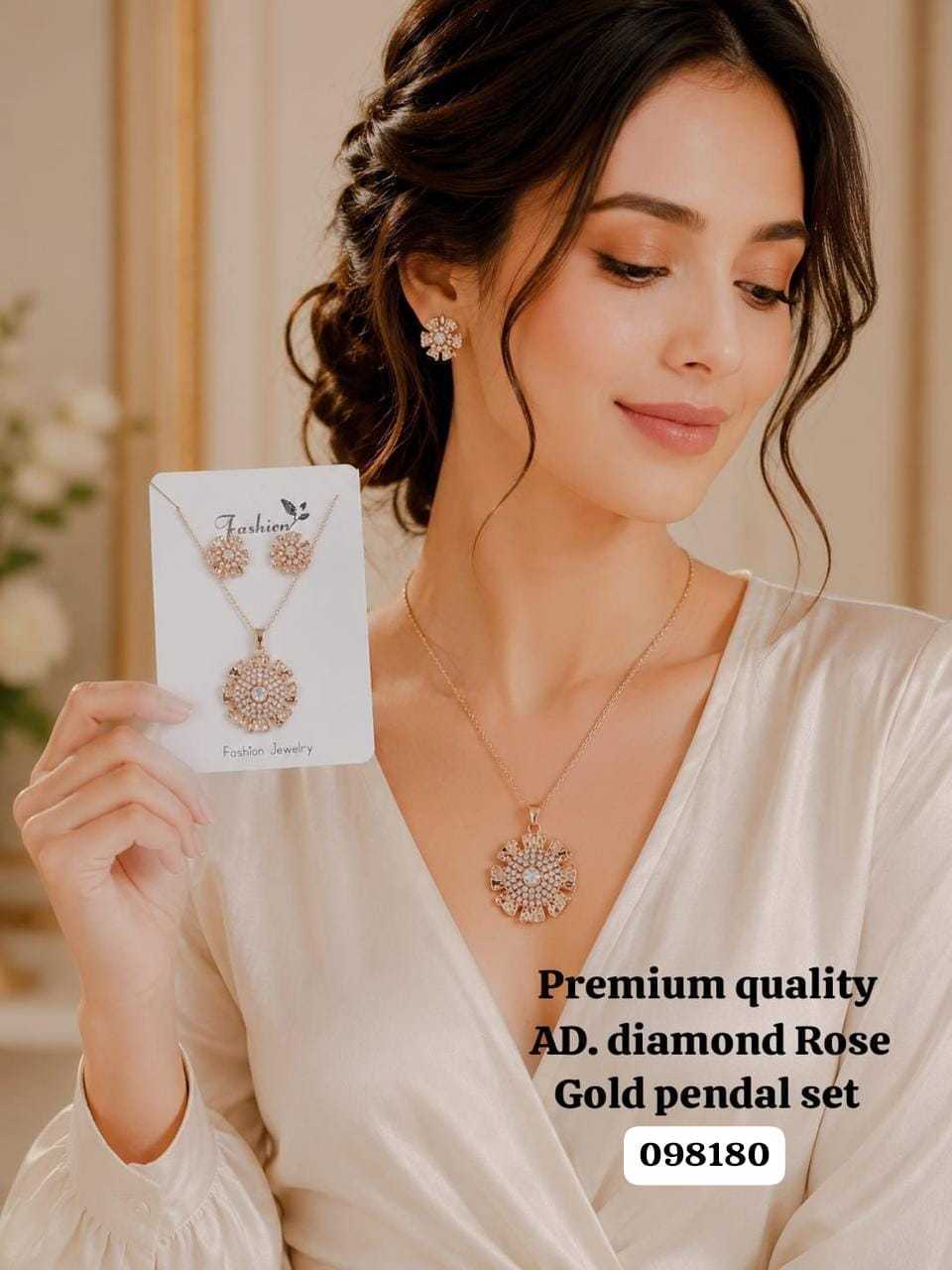 YNF Wholesale AD Diamond Pendant  | Surat Manufacturer