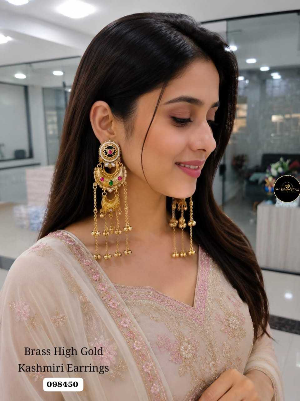 YNF Wholesale Brass Fancy Earrings  | Surat Manufacturer