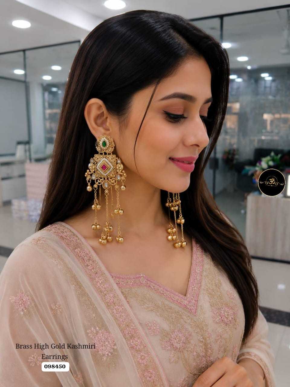 YNF Wholesale Brass Fancy Earrings  | Surat Manufacturer
