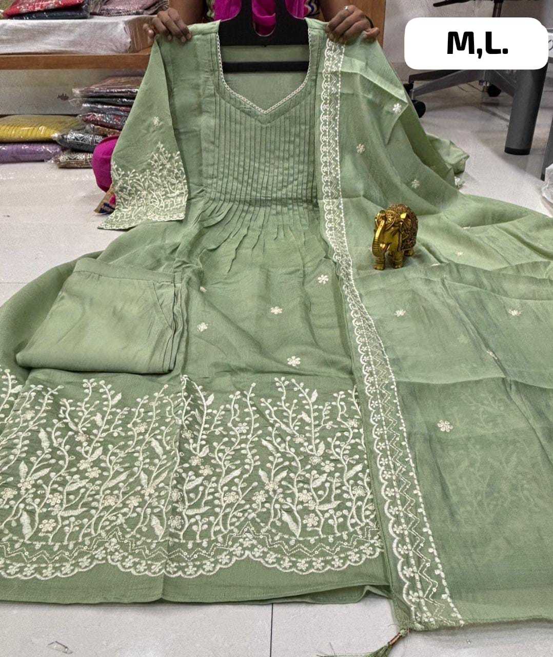 YNF Wholesale Chanderi Soft Party Wear Kurtis  | Surat Manufacturer