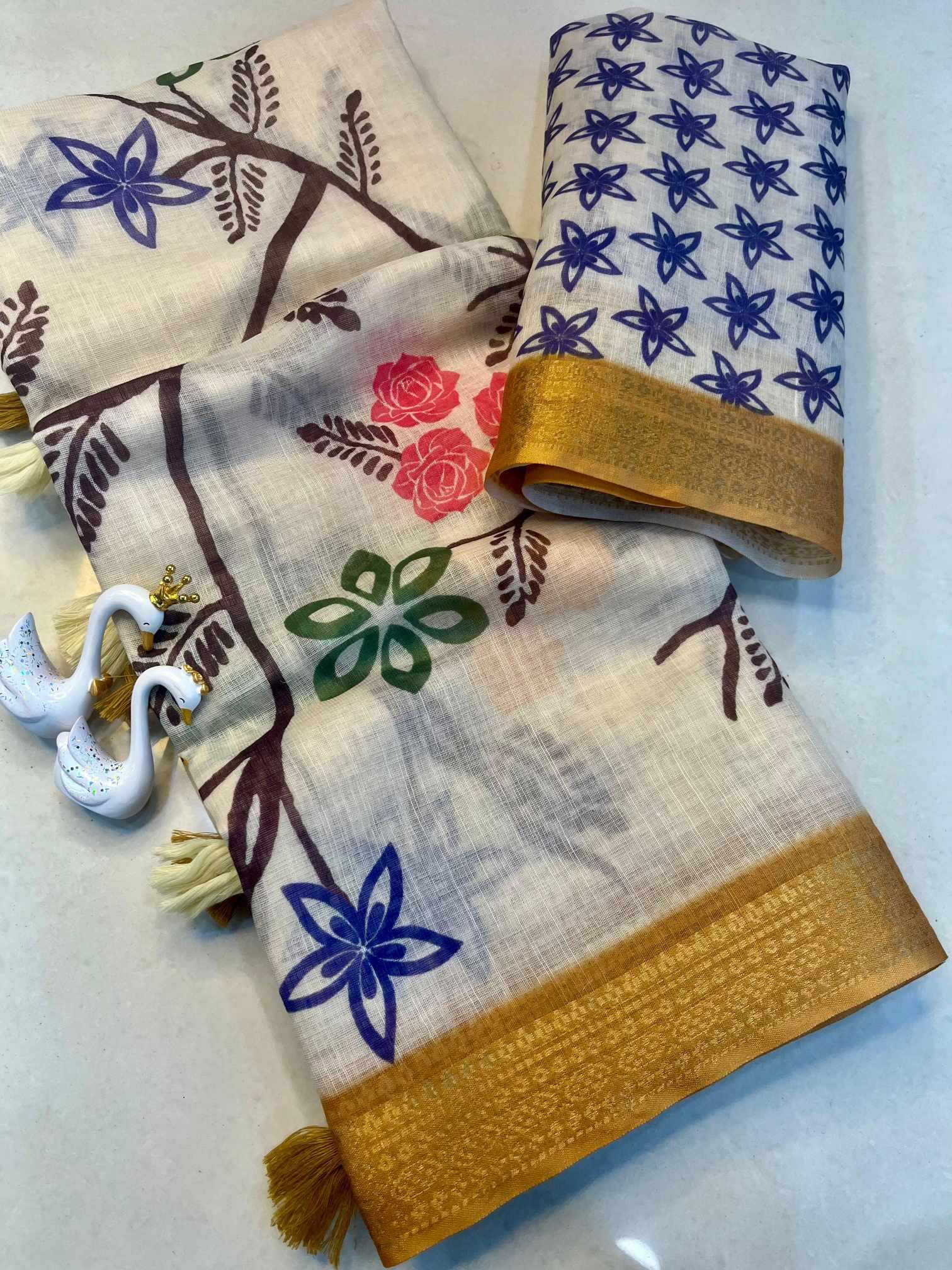 YNF Wholesale Linen Traditional Silk Sarees  | Surat Manufacturer