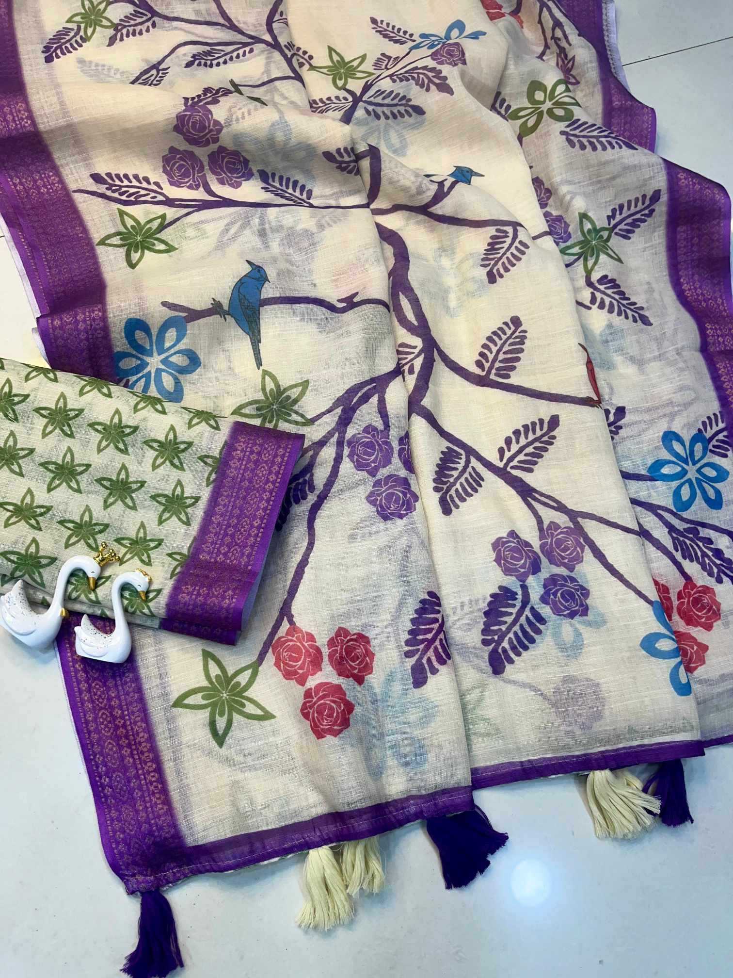 YNF Wholesale Linen Traditional Silk Sarees  | Surat Manufacturer