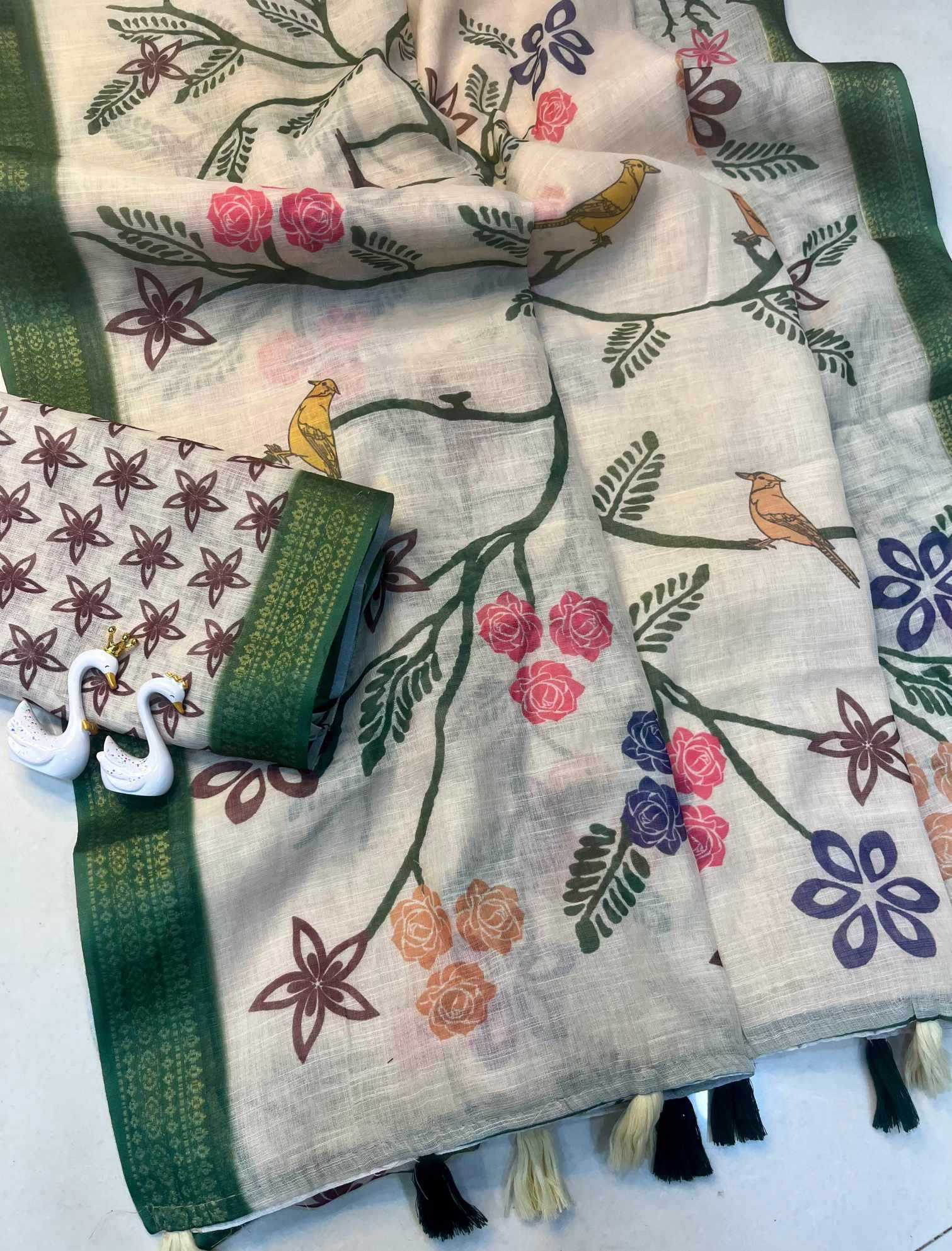 YNF Wholesale Linen Traditional Silk Sarees  | Surat Manufacturer