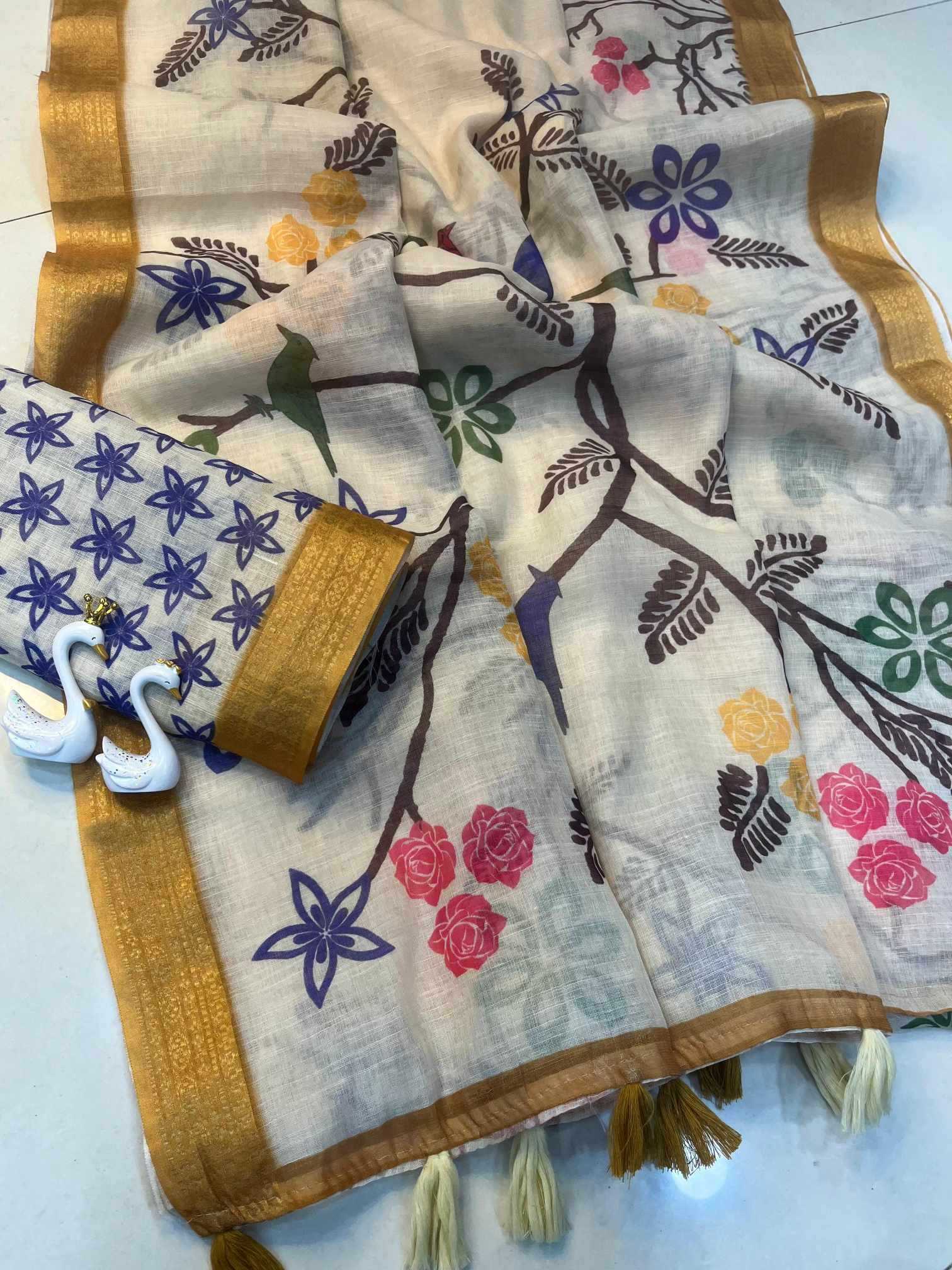 YNF Wholesale Linen Traditional Silk Sarees  | Surat Manufacturer