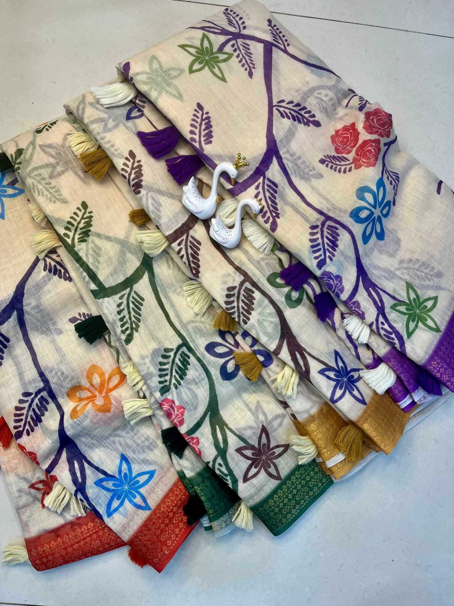 YNF Wholesale Linen Traditional Silk Sarees  | Surat Manufacturer