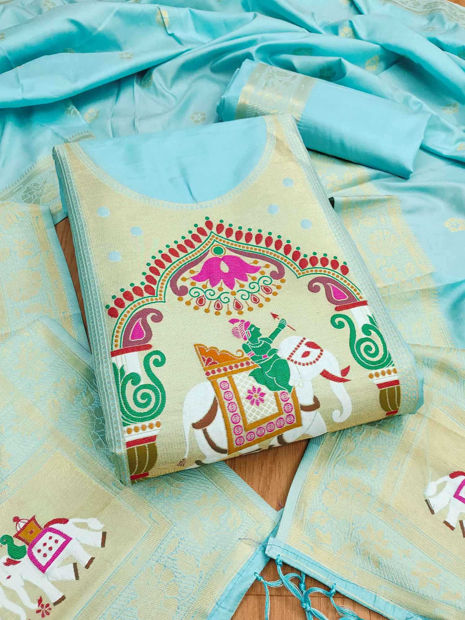 YNF Wholesale Soft Silk Zari Work Suit  | Surat Manufacturer