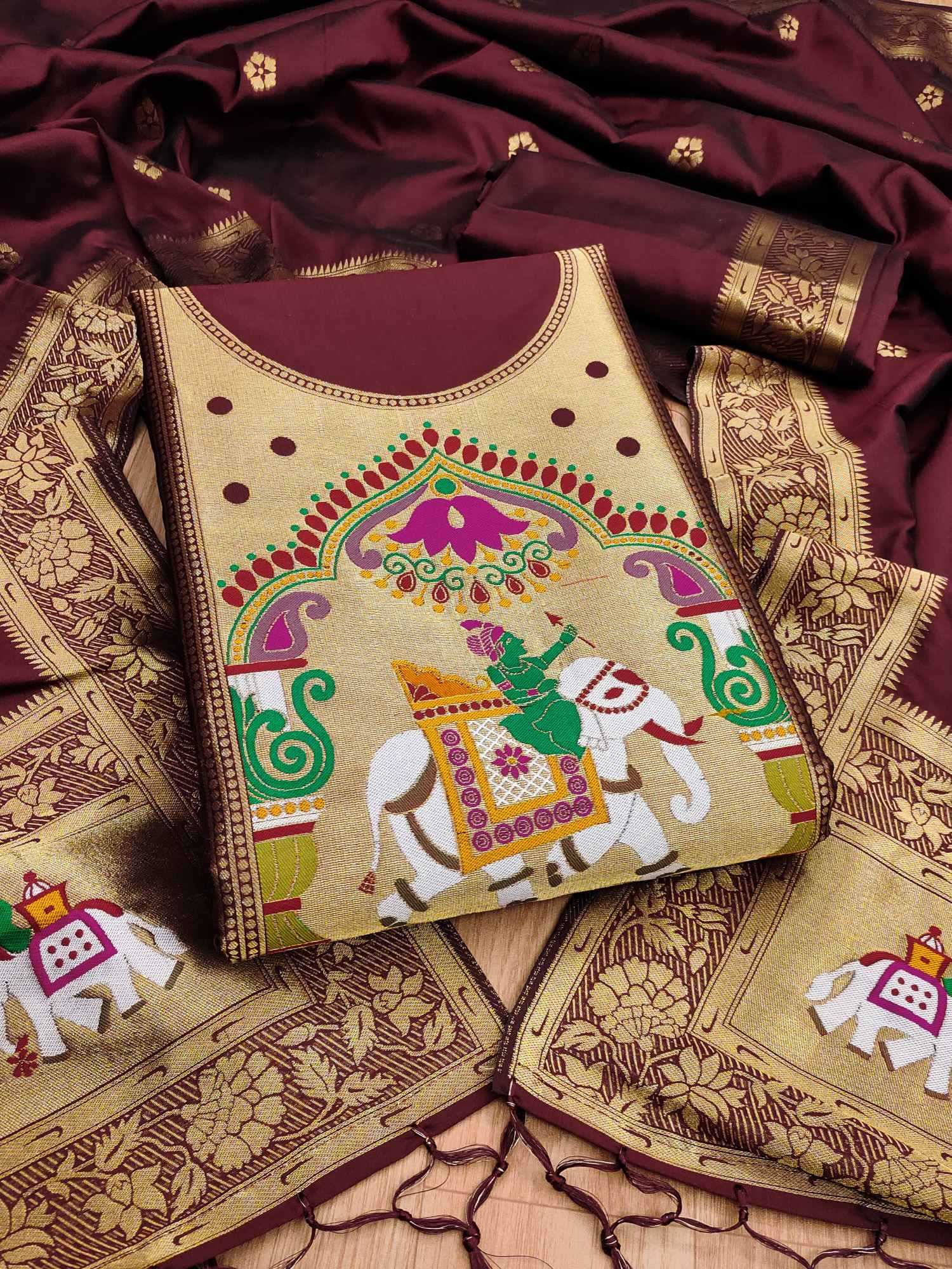 YNF Wholesale Soft Silk Zari Work Suit  | Surat Manufacturer