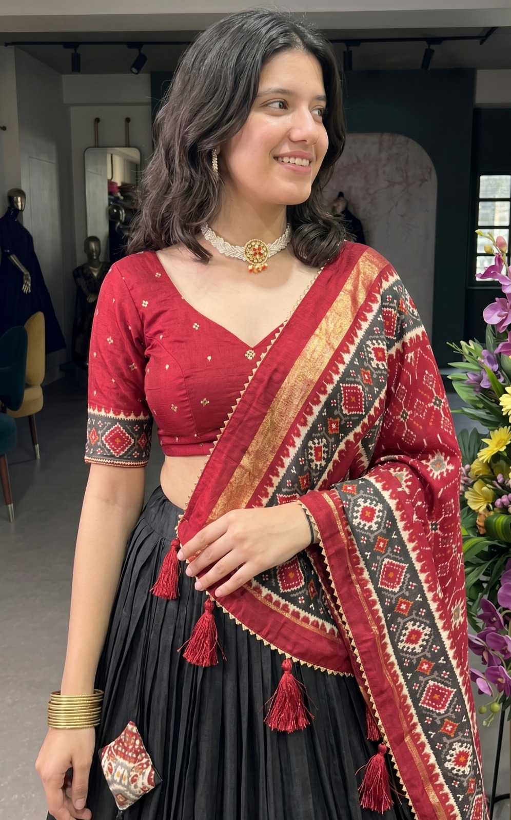 YNF Wholesale Tussar Silk Printed Lehenga  | Surat Manufacturer