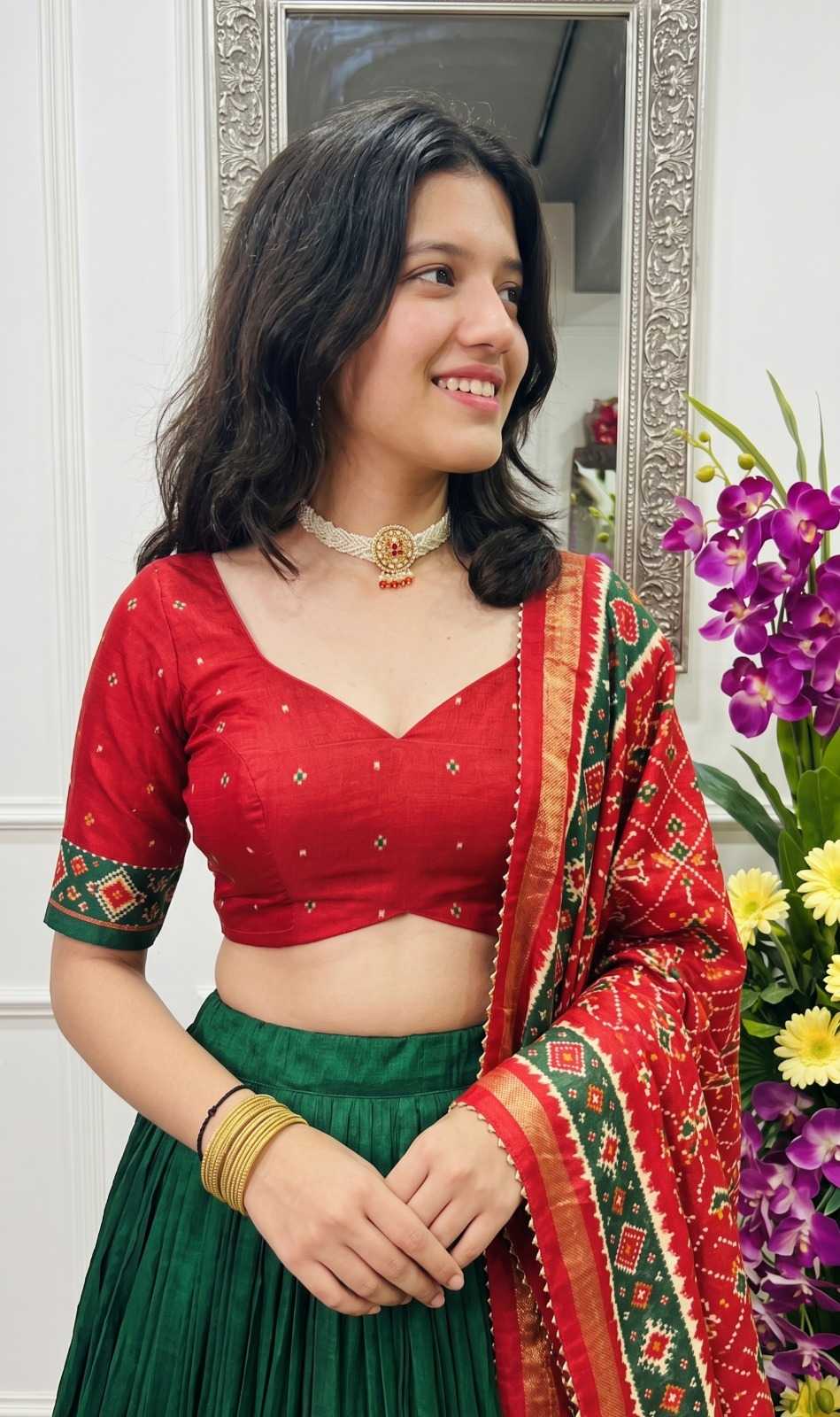 YNF Wholesale Tussar Silk Printed Lehenga  | Surat Manufacturer