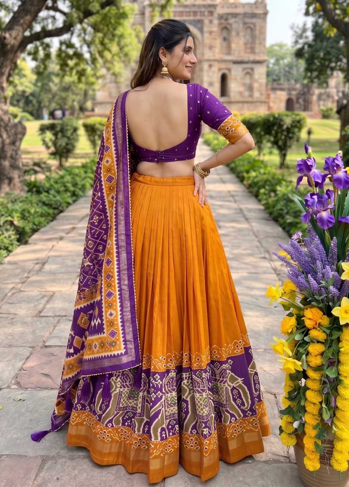 YNF Wholesale Tussar Silk Printed Lehenga  | Surat Manufacturer