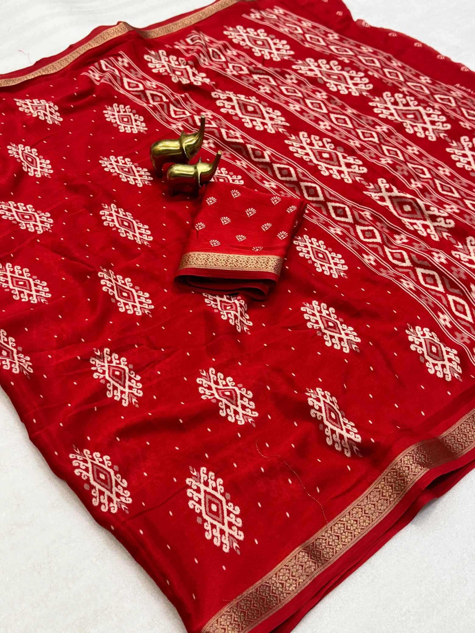 YNF Wholesale Chinon Silk Printed Silk Saree  | Surat Manufacturer
