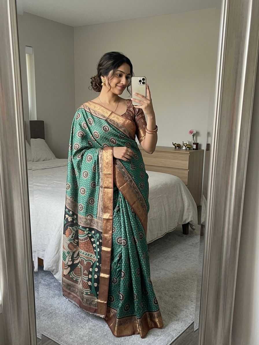 YNF Wholesale Cotton Kalamkari Sarees  | Surat Manufacturer