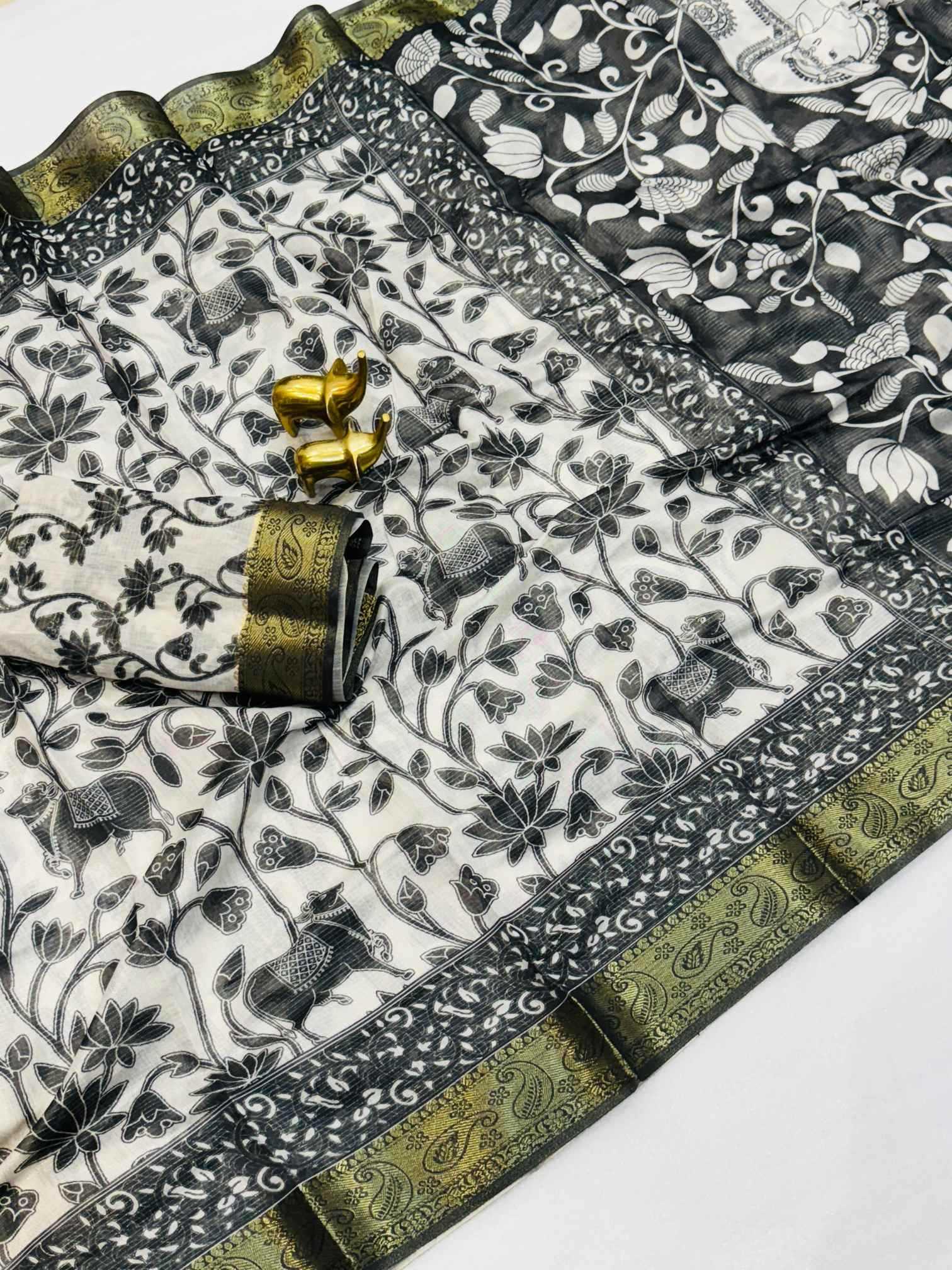 YNF Wholesale Cotton Kalamkari Sarees  | Surat Manufacturer