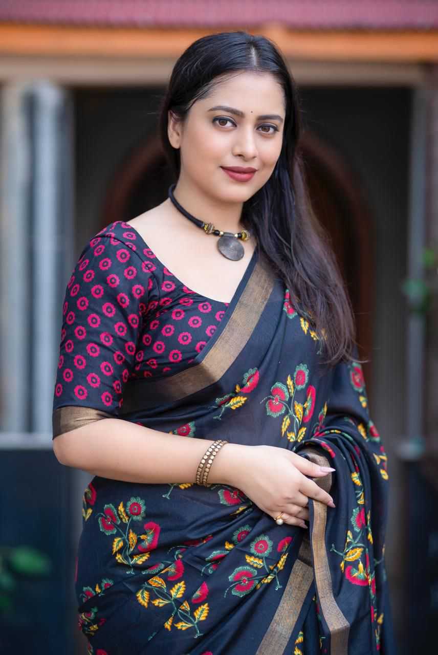 YNF Wholesale Soft Cotton Printed Sarees  | Surat Manufacturer