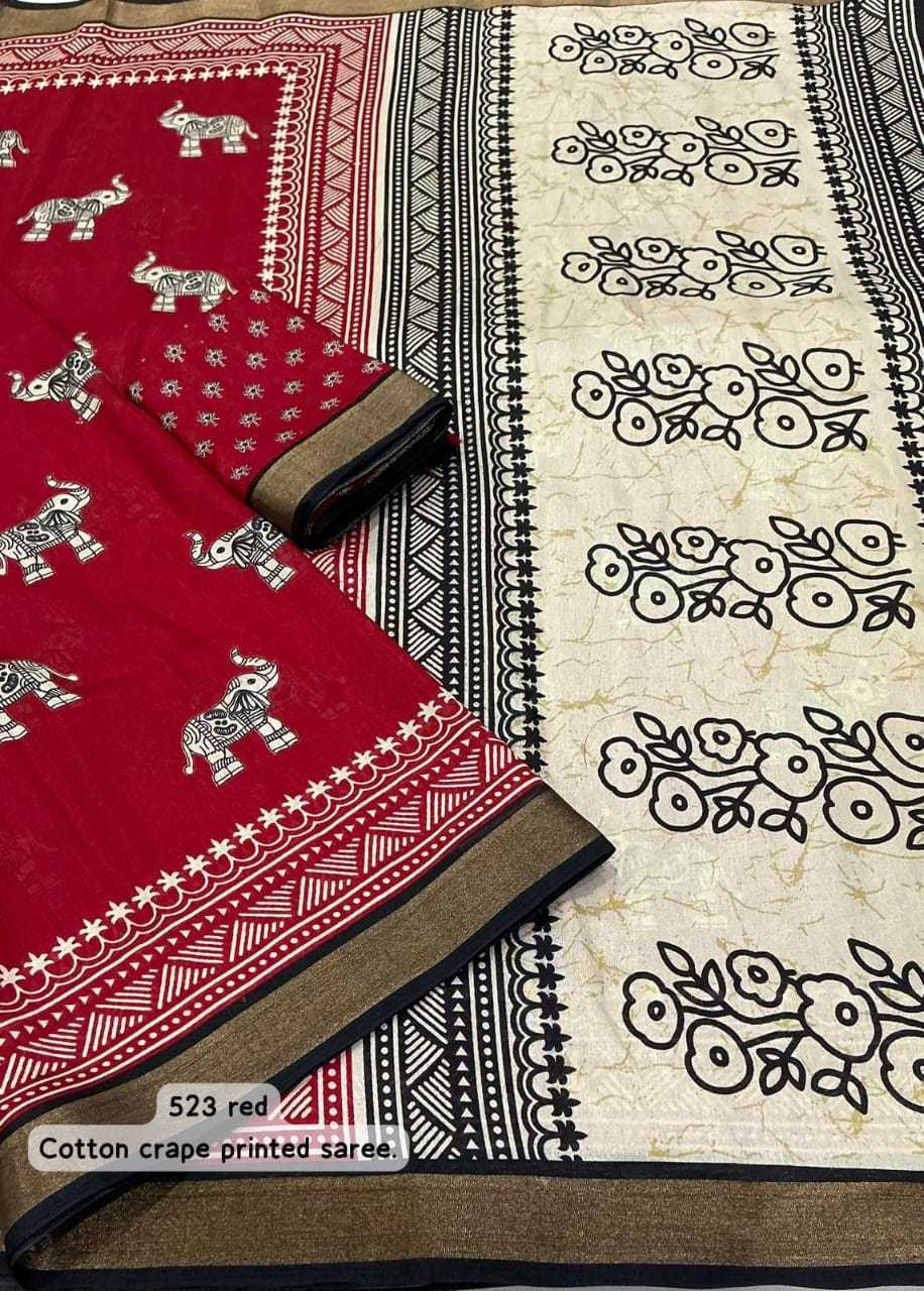 YNF Wholesale Soft Cotton Printed Sarees  | Surat Manufacturer