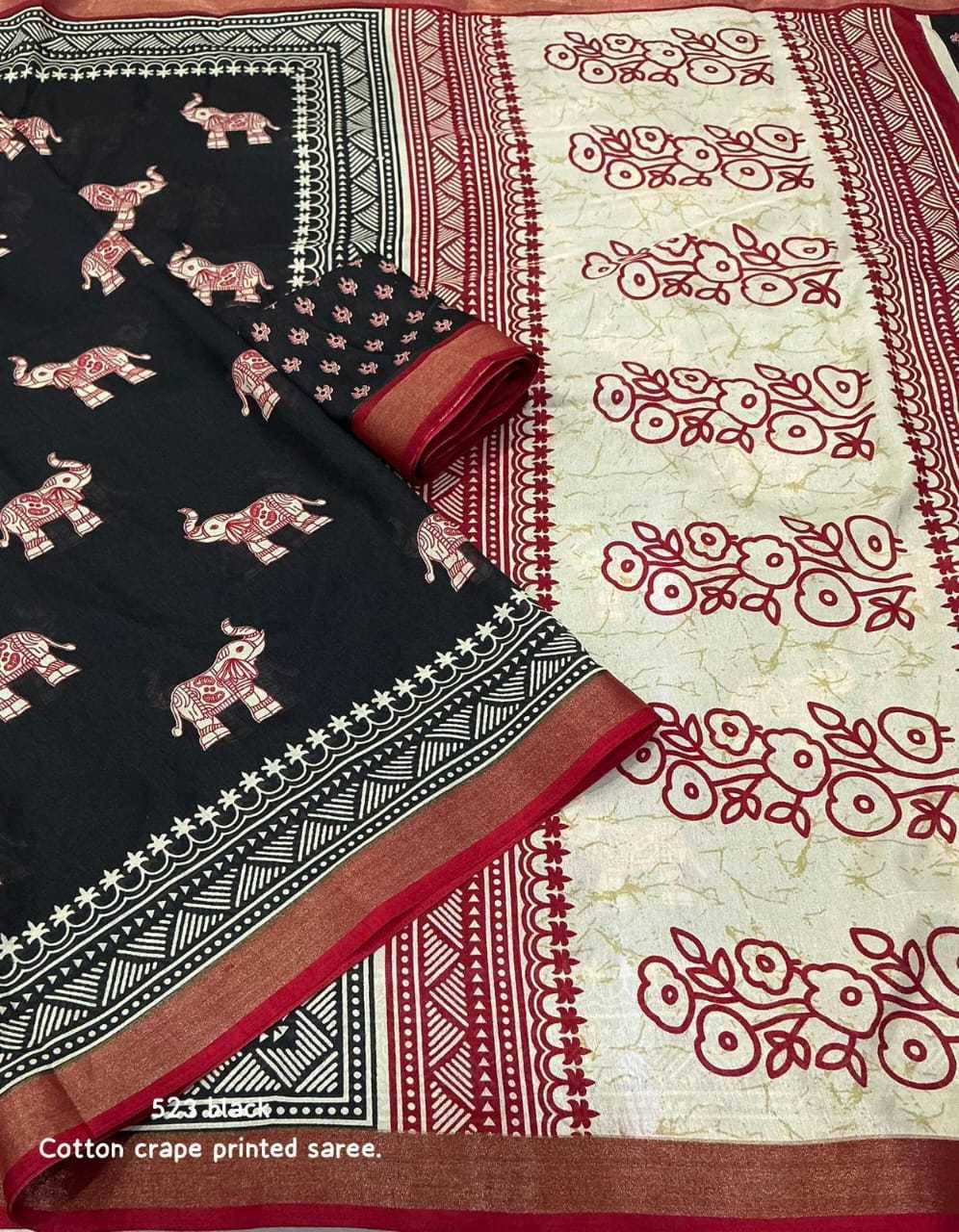 YNF Wholesale Soft Cotton Printed Sarees  | Surat Manufacturer