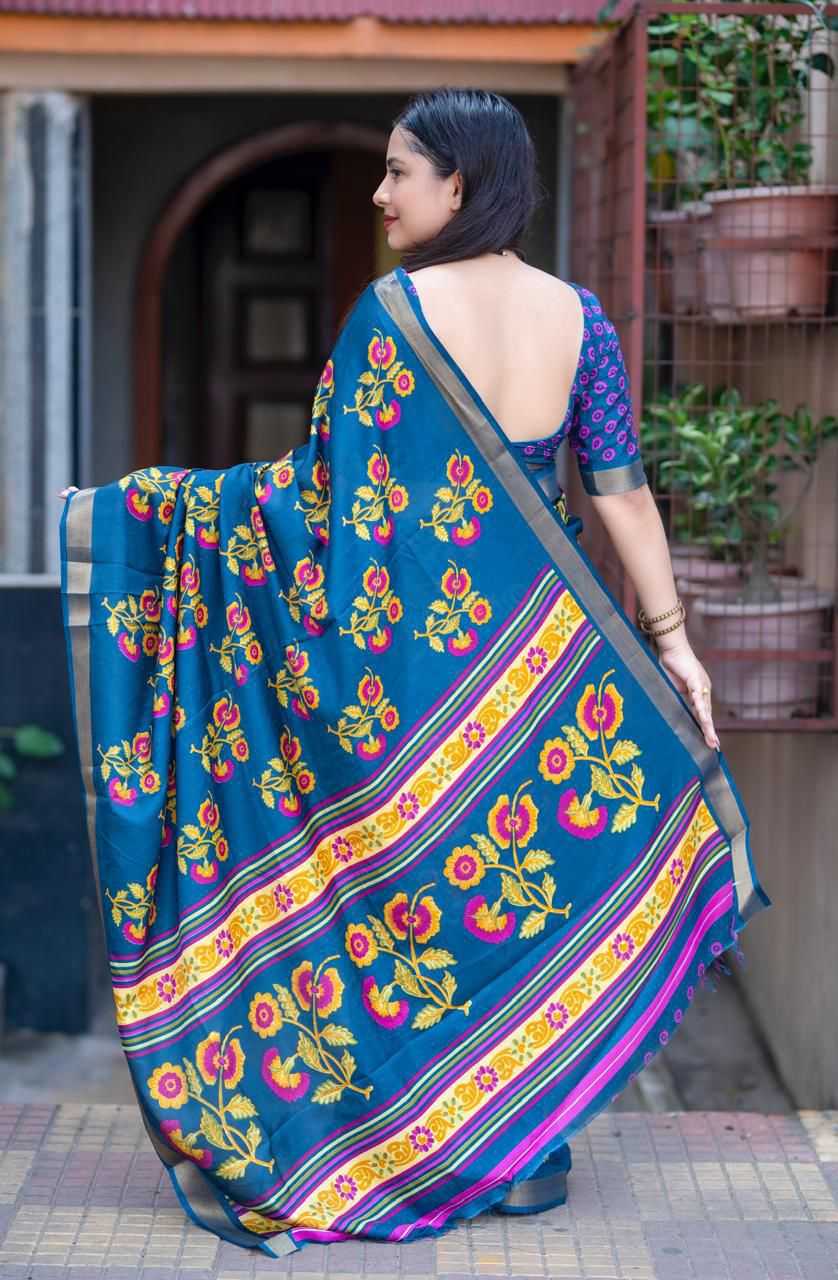 YNF Wholesale Soft Cotton Printed Sarees  | Surat Manufacturer