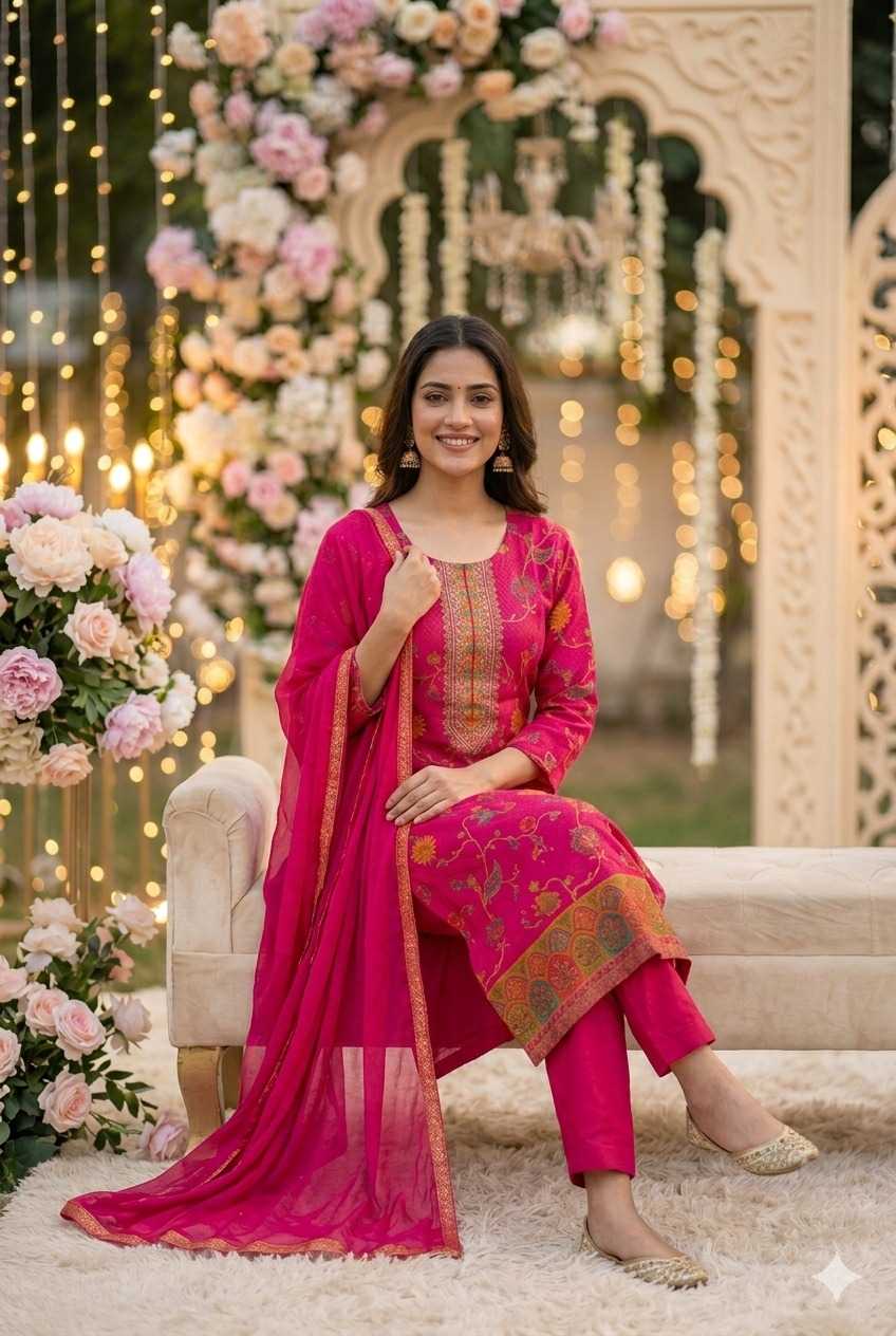 YNF Wholesale Russian Silk Ladies Silk Suit  | Surat Manufacturer