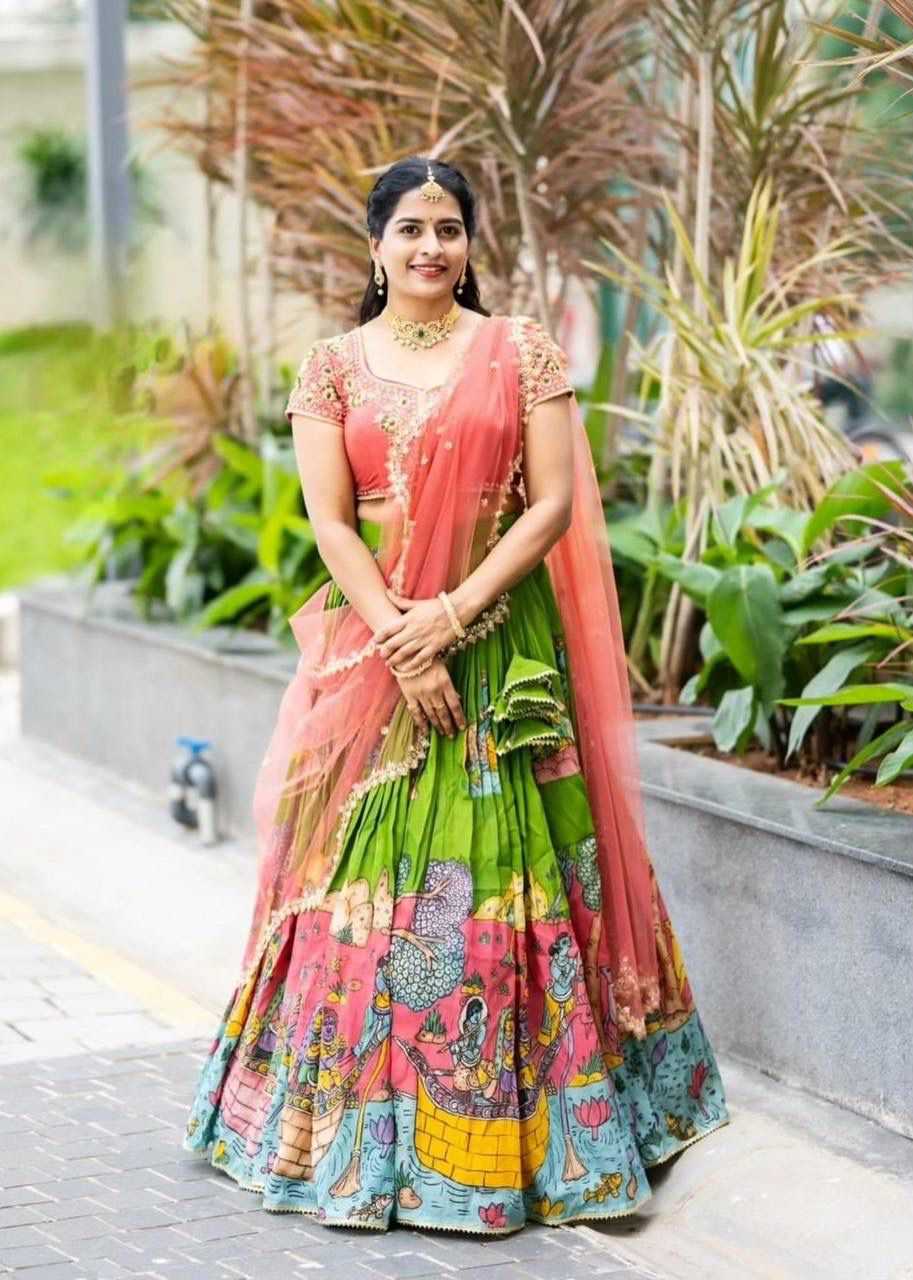 YNF Wholesale Cotton Kalamkari Lehenga  | Surat Manufacturer