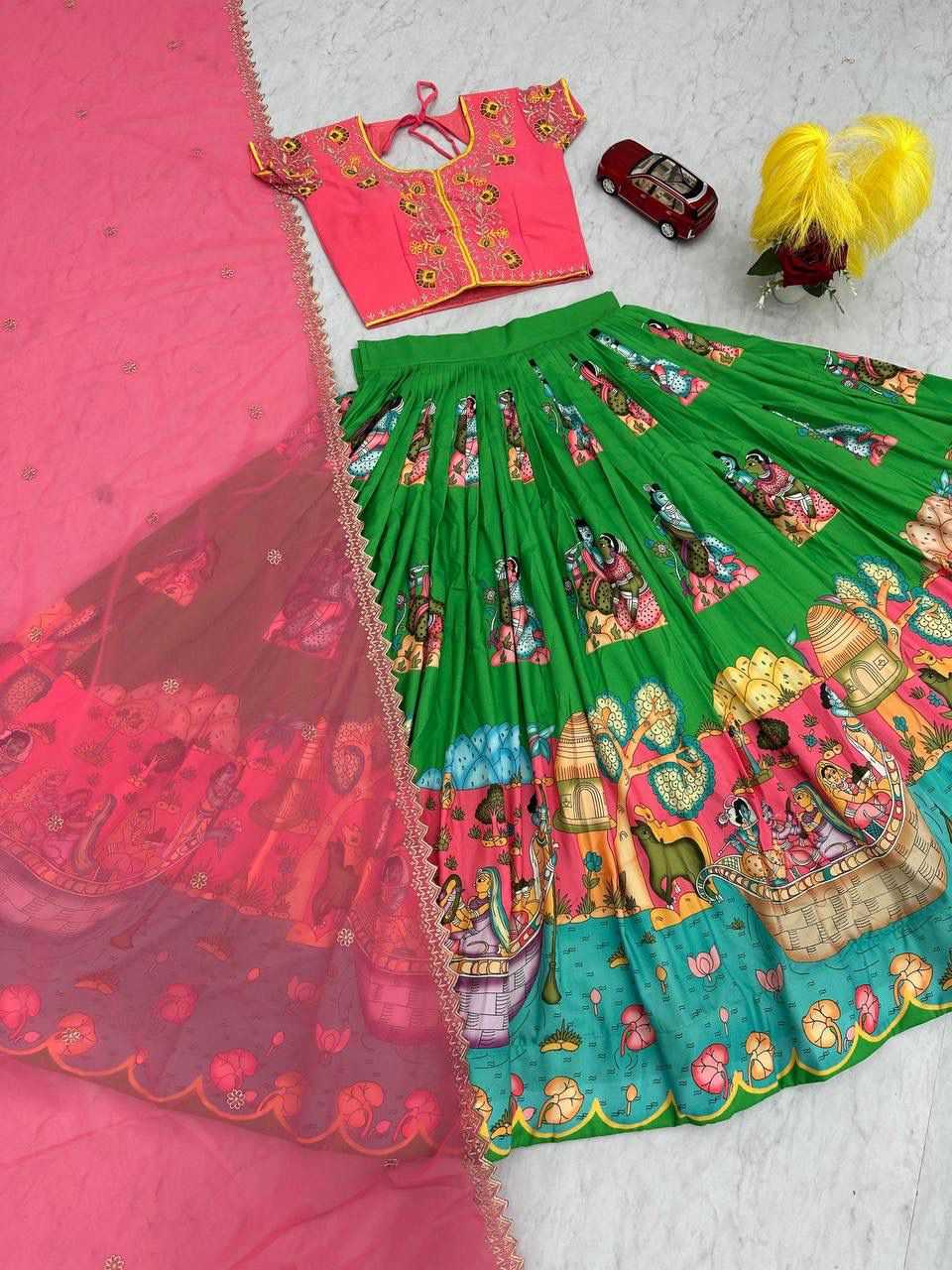 YNF Wholesale Cotton Kalamkari Lehenga  | Surat Manufacturer