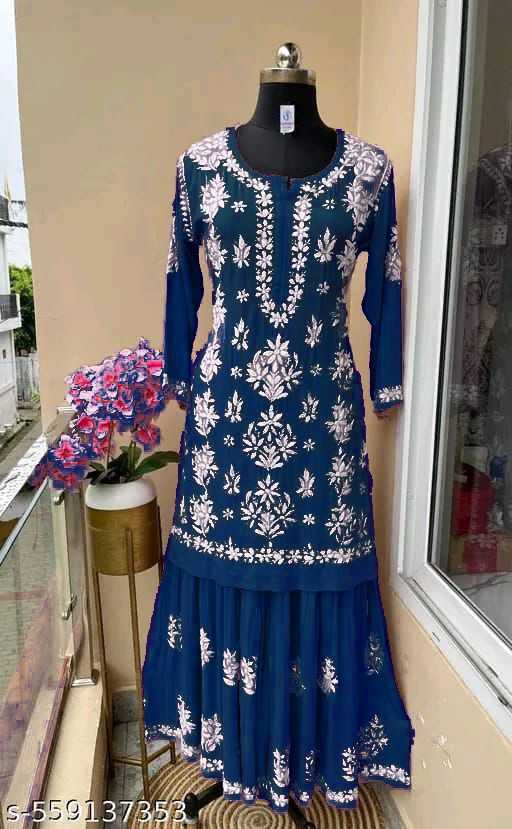 YNF Wholesale Silk Cotton Embroidered Kurtis  | Surat Manufacturer