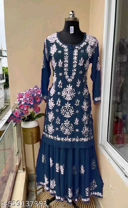 YNF Wholesale Silk Cotton Embroidered Kurtis  | Surat Manufacturer