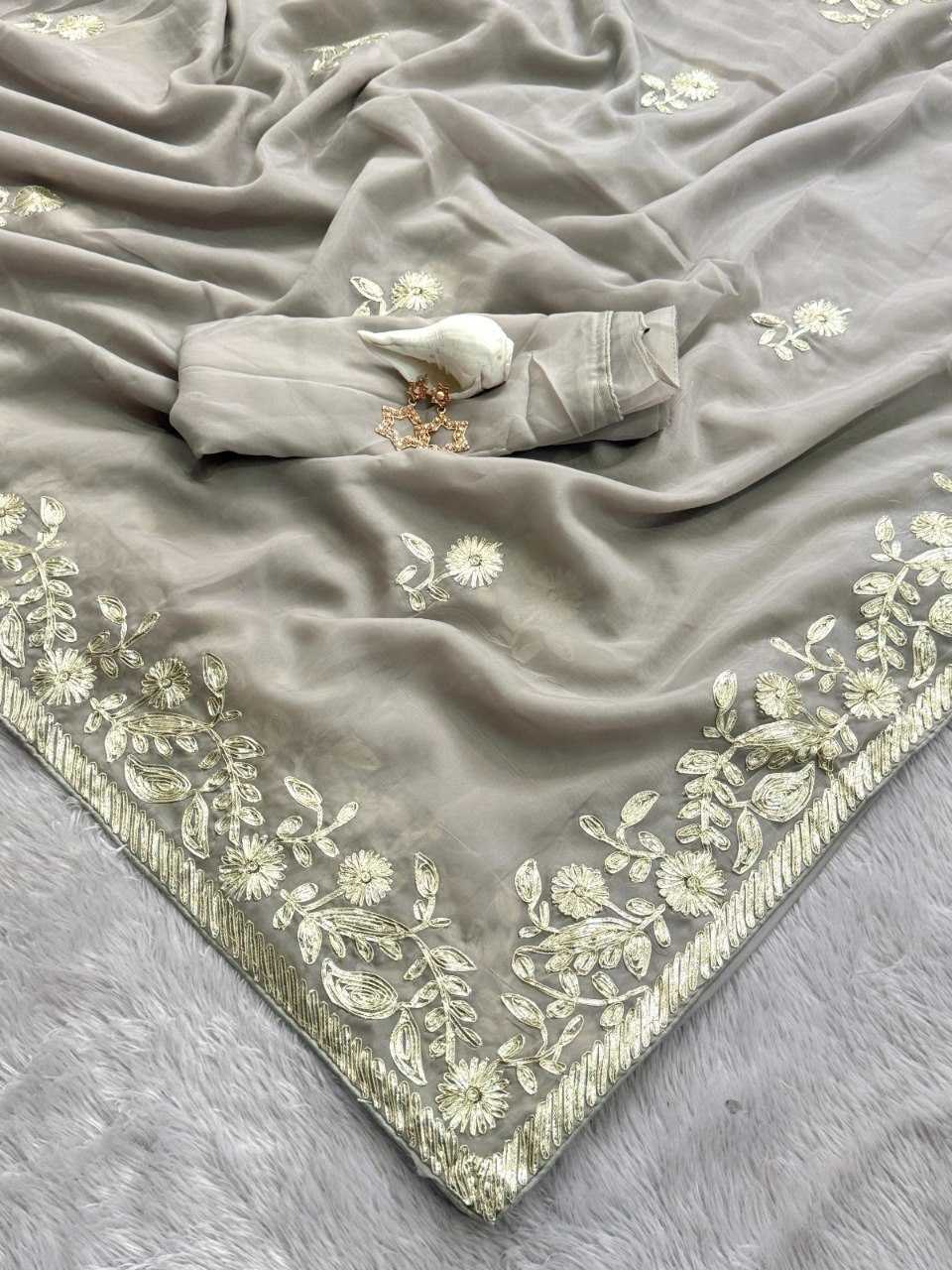 YNF Wholesale Heavy Roman Silk Party Wear Sarees  | Surat Manufacturer