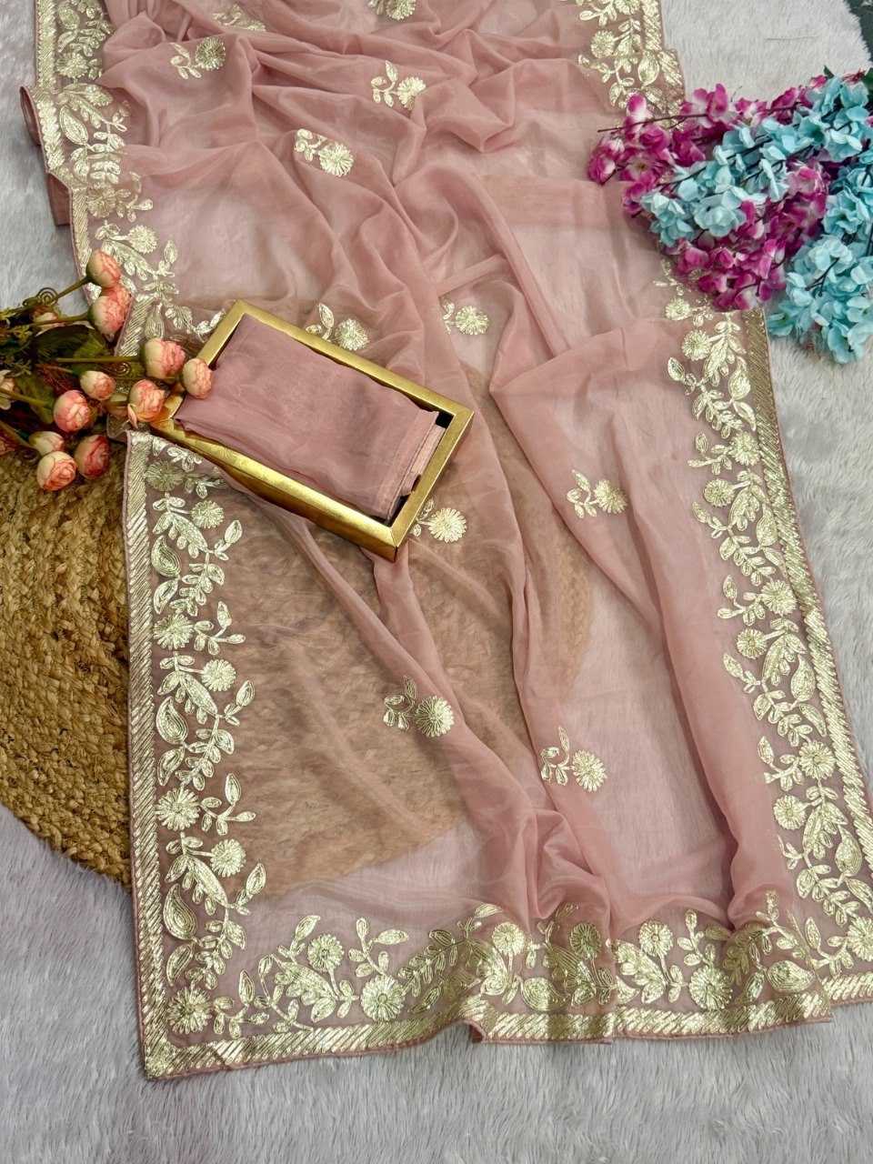YNF Wholesale Heavy Roman Silk Party Wear Sarees  | Surat Manufacturer