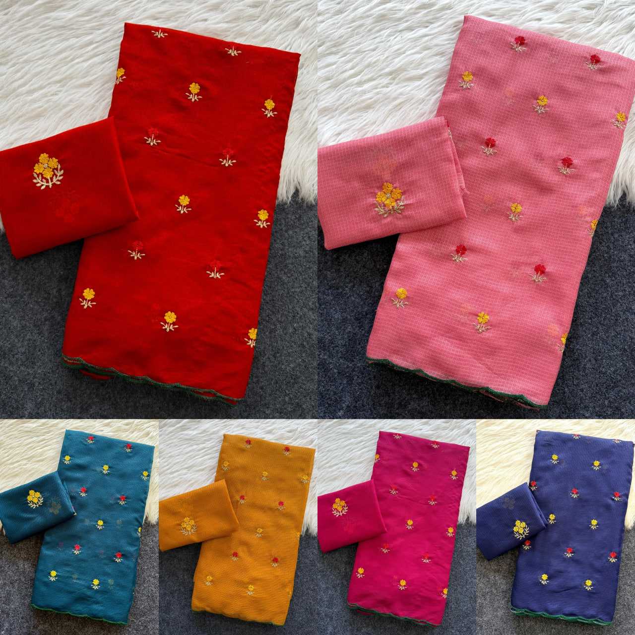 YNF Wholesale Kota Checks Party Wear Sarees  | Surat Manufacturer
