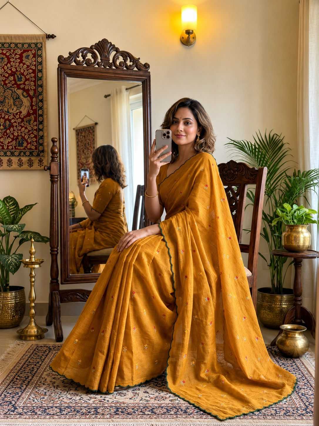 YNF Wholesale Kota Checks Party Wear Sarees  | Surat Manufacturer