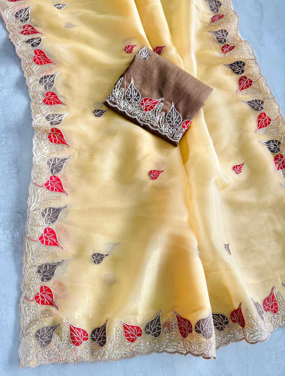 YNF Wholesale Silk Embroidered Sarees  | Surat Manufacturer