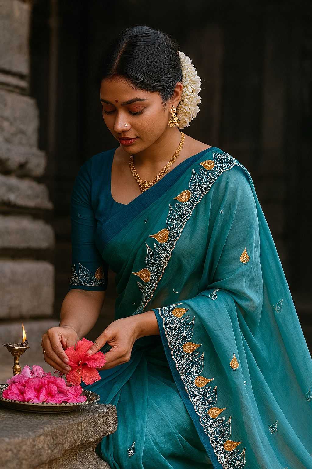 YNF Wholesale Silk Embroidered Sarees  | Surat Manufacturer