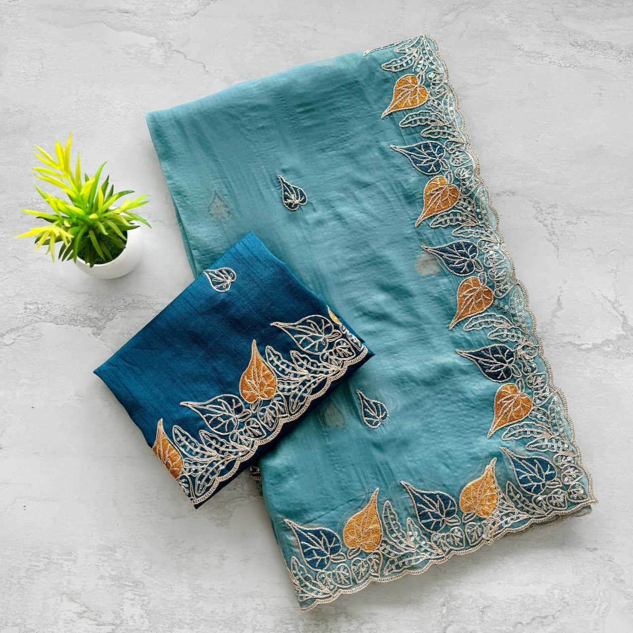 YNF Wholesale Silk Embroidered Sarees  | Surat Manufacturer