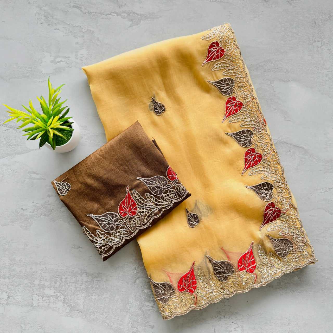 YNF Wholesale Silk Embroidered Sarees  | Surat Manufacturer