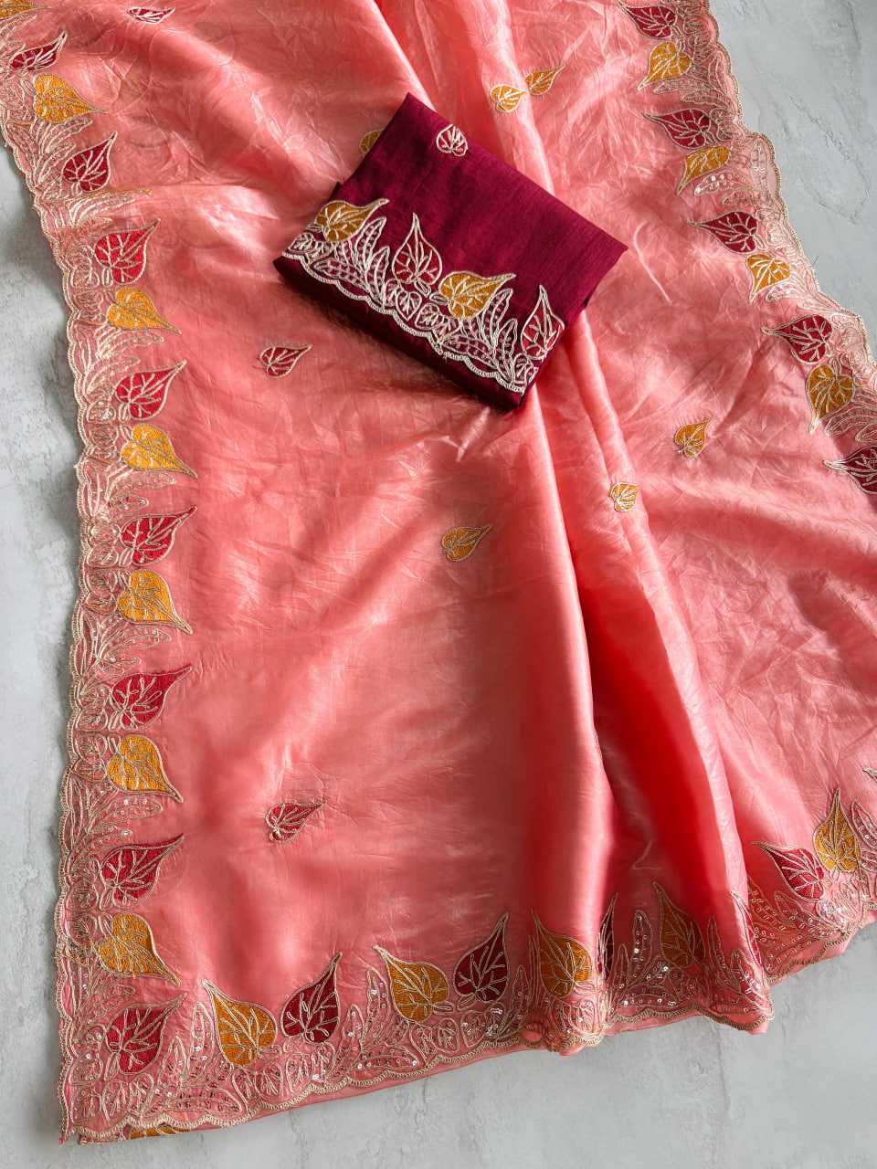 YNF Wholesale Silk Embroidered Sarees  | Surat Manufacturer